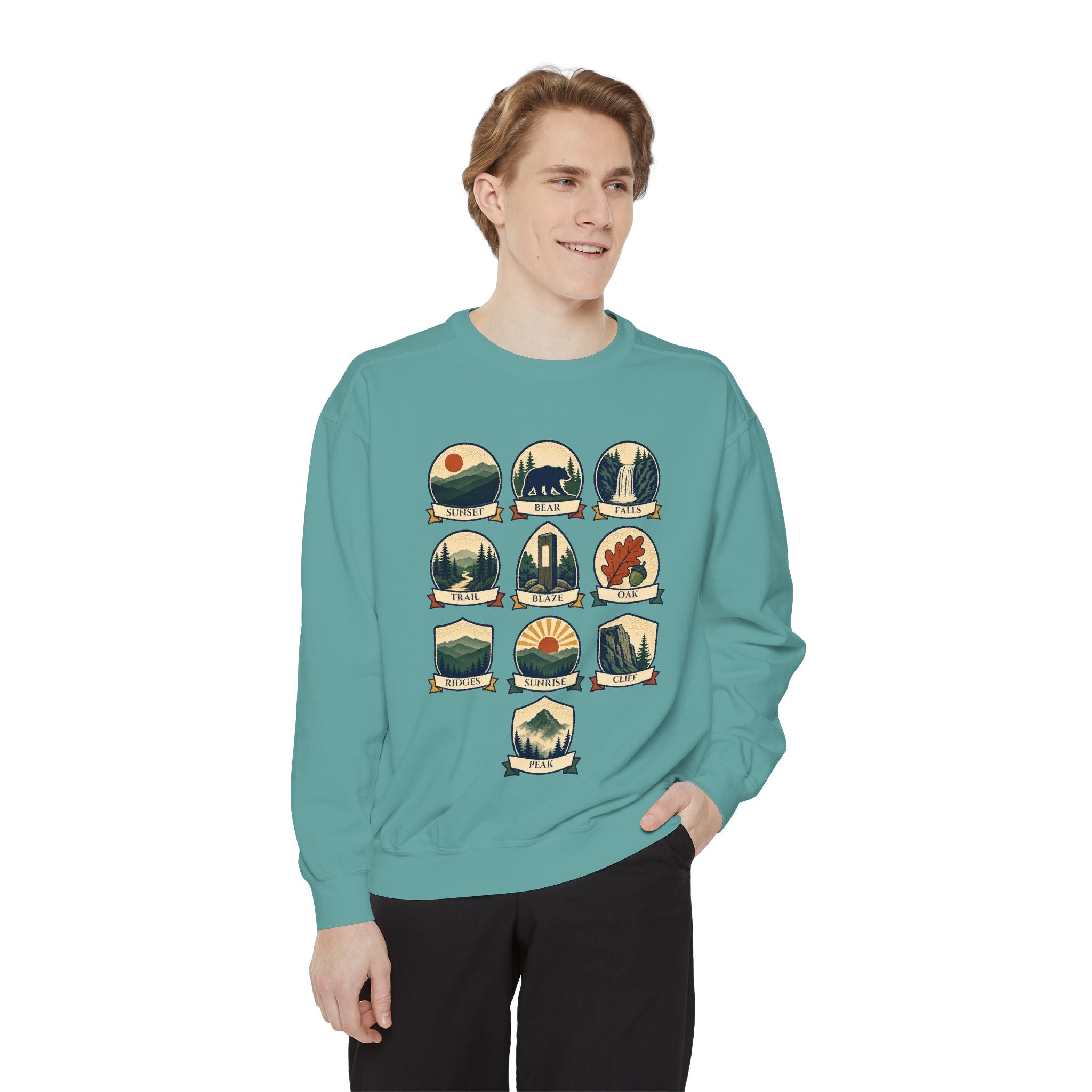Appalachian Trail Shirt, Hiking Badge Tee, AT Thru Hiker Gift, Retro Adventure Nature Sweatshirt
