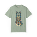 Boho Wolf Shirt, Folk Art Wolf Tee, Japanese Pattern Wolf Lover Gift, Vintage Floral Wolf Sweatshirt