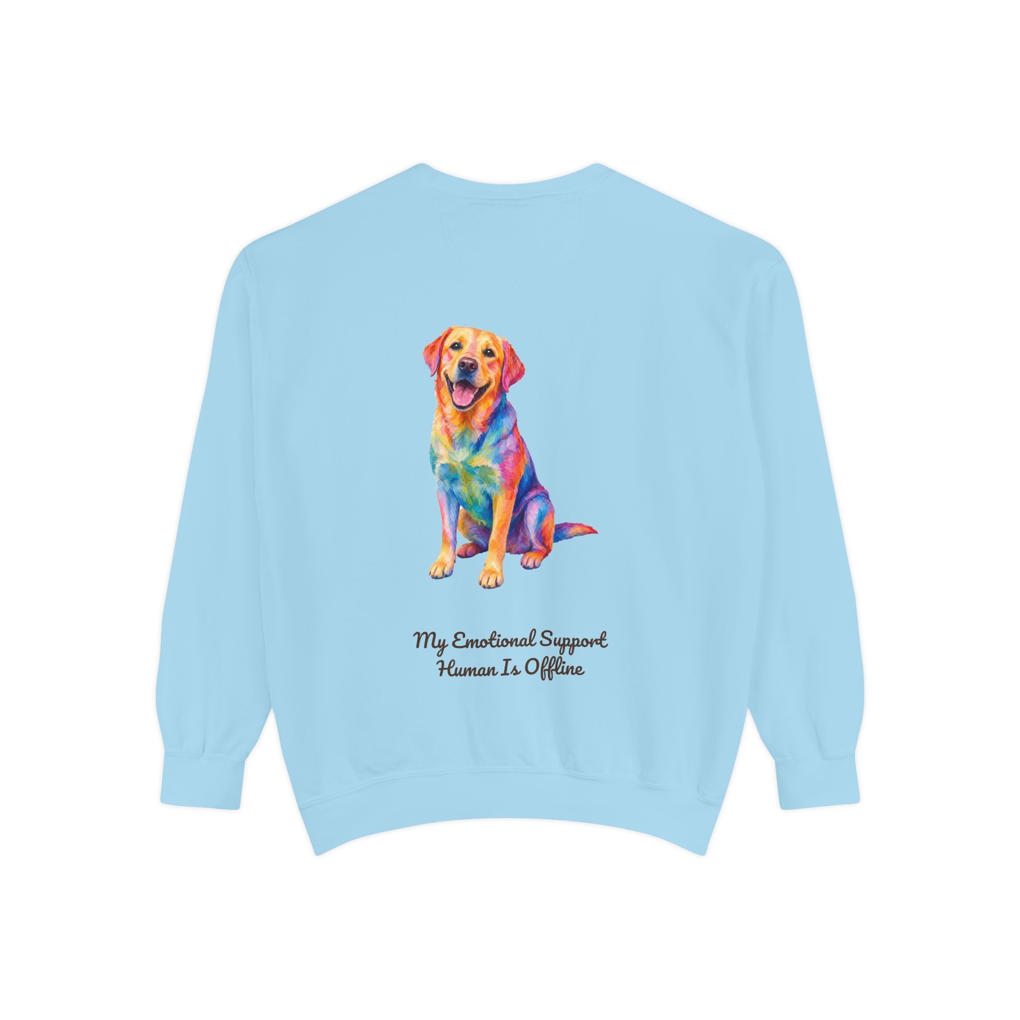 Labrador Shirt, My Emotional Support Human Is Offline Tee, Funny Lab Dog Mom Gift, Painterly Dog Lover Sweatshirt