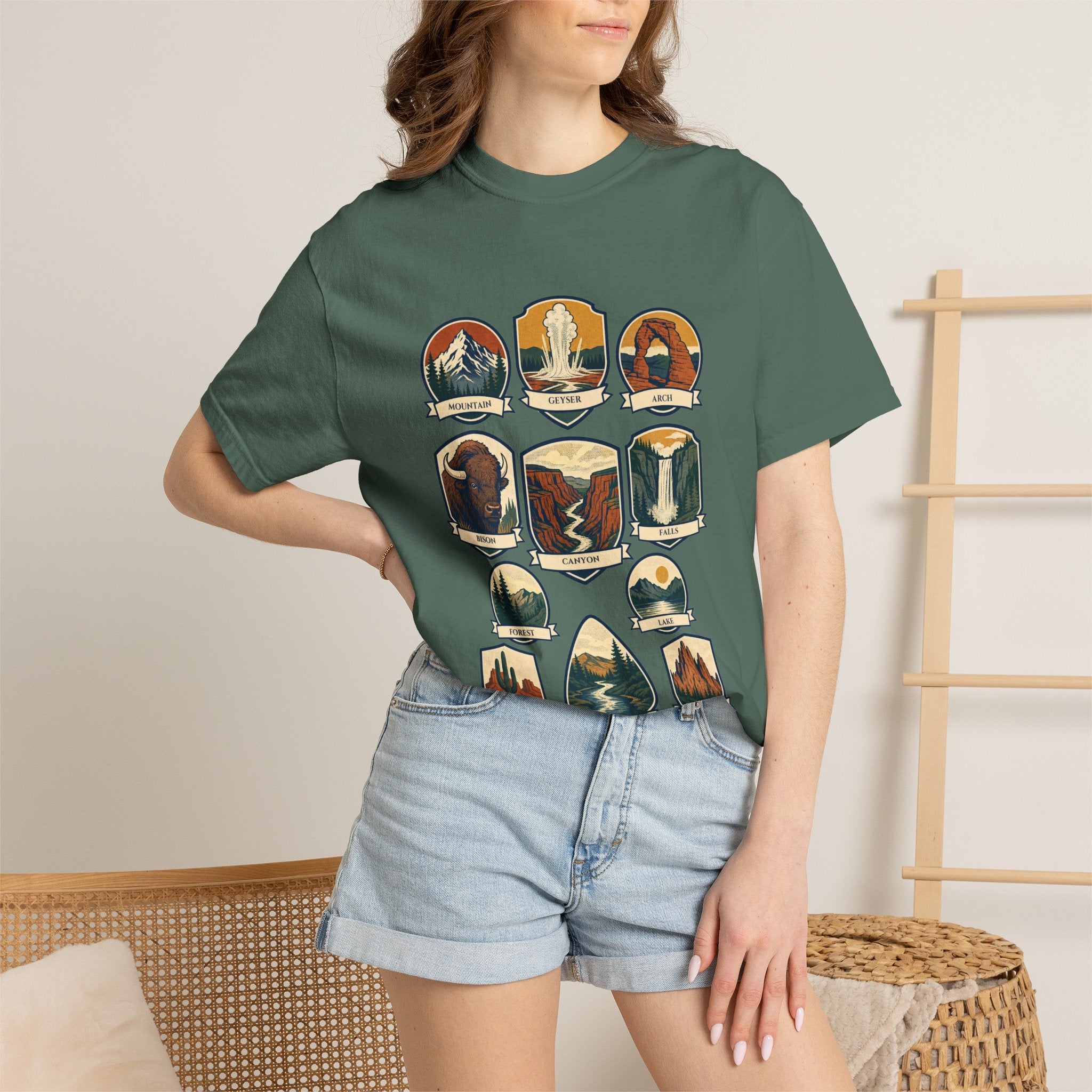 National Parks Shirt, 63 National Parks Badge Tee, Hiking Camping Gift, Retro Adventure Sweatshirt, Outdoor Nature Lover