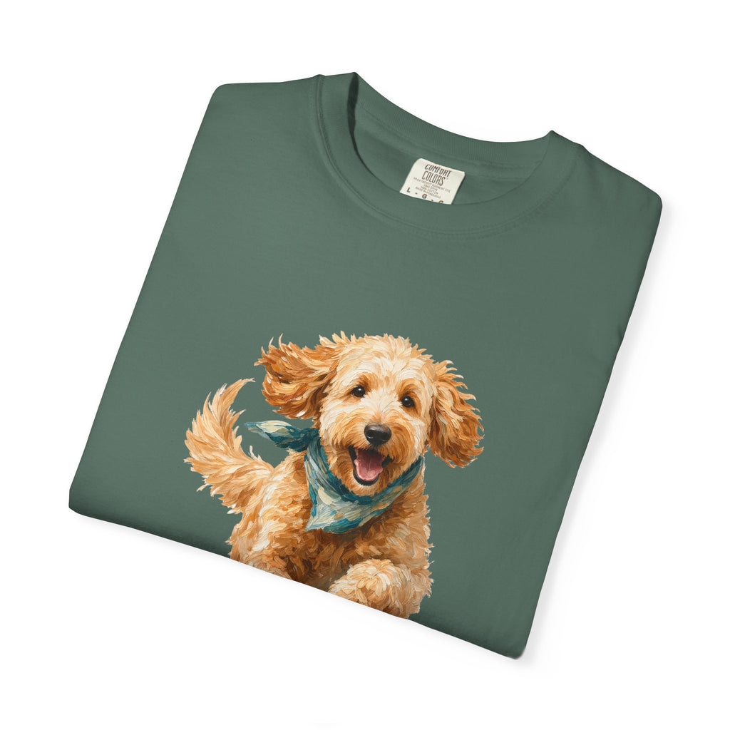 Momentum Goldendoodle Shirt, Running Doodle Dog Tee, Funny Doodle Dog Mom Gift, Painterly Dog Lover Sweatshirt