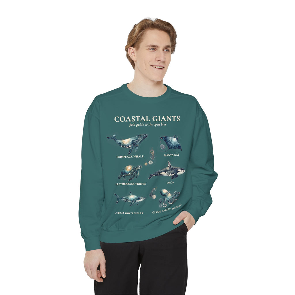 Coastal Giants Ocean Field Guide Shirt, Whale Manta Sea Turtle Tee, Marine Life Ocean Lover Gift, Nautical Sweatshirt