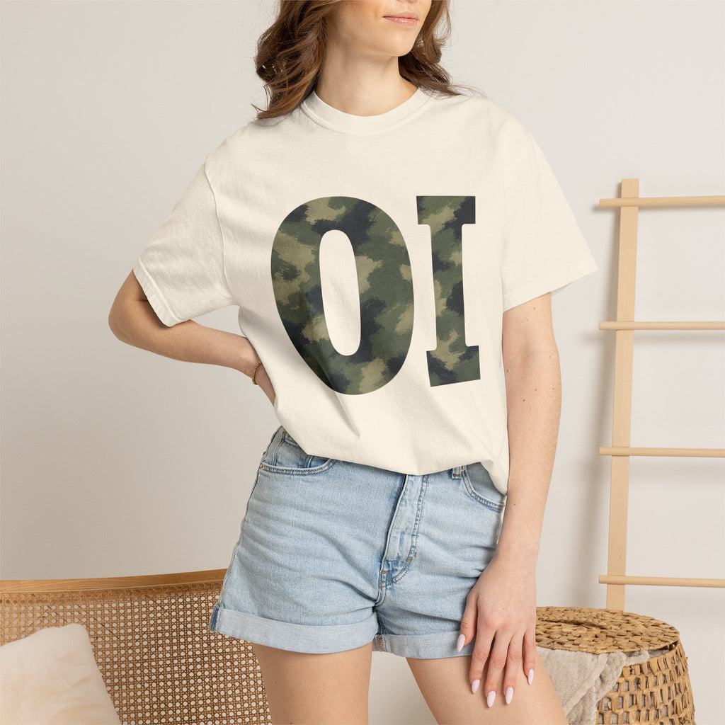 Organic Intervention Camo Hoodie, OI Monogram Anti-Algorithm Sweatshirt, Streetwear Camo Graphic Gift, Bold Statement Hoodie