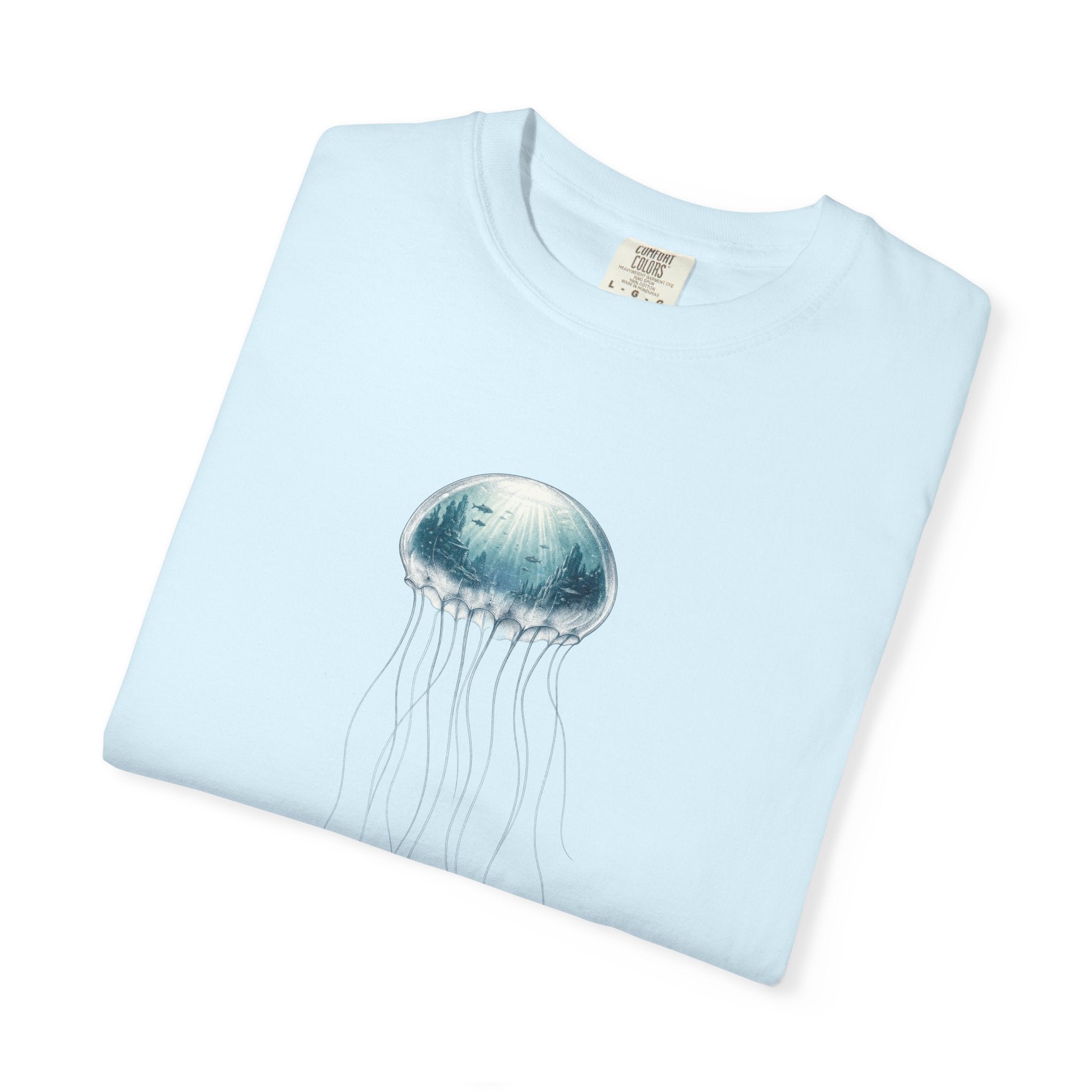 Into the Drift I Flow Shirt, Jellyfish Double Exposure Tee, Ocean Diver Sea Life Gift, Nautical Marine Sweatshirt