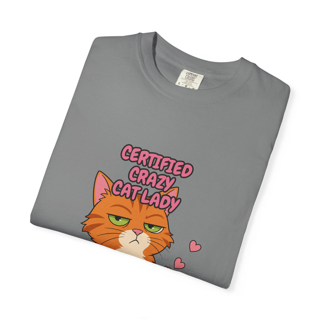 Certified Crazy Cat Lady Shirt, Orange Cat Mom Tee, Ginger Cat Lover Gift, Funny Cat Owner Sweatshirt