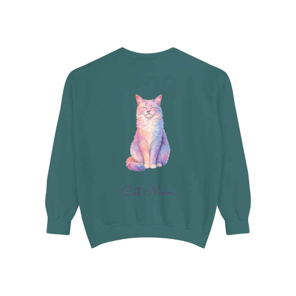 Cat Mom Shirt, Pastel Painterly Cat Tee, Cute Cat Lover Gift, Cat Owner Sweatshirt for Her