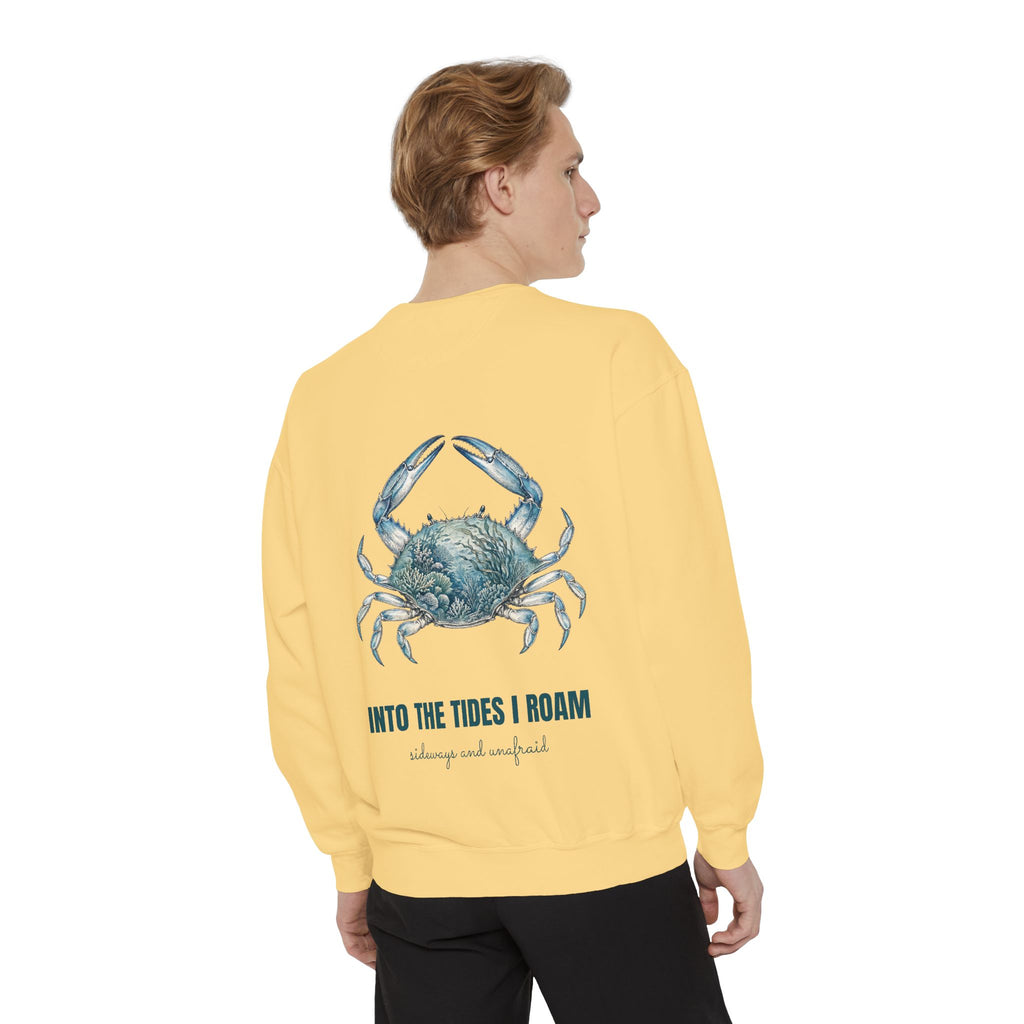 Into the Tides I Roam Shirt, Blue Crab Double Exposure Tee, Ocean Beach Coastal Lover Gift, Nautical Sea Life Sweatshirt
