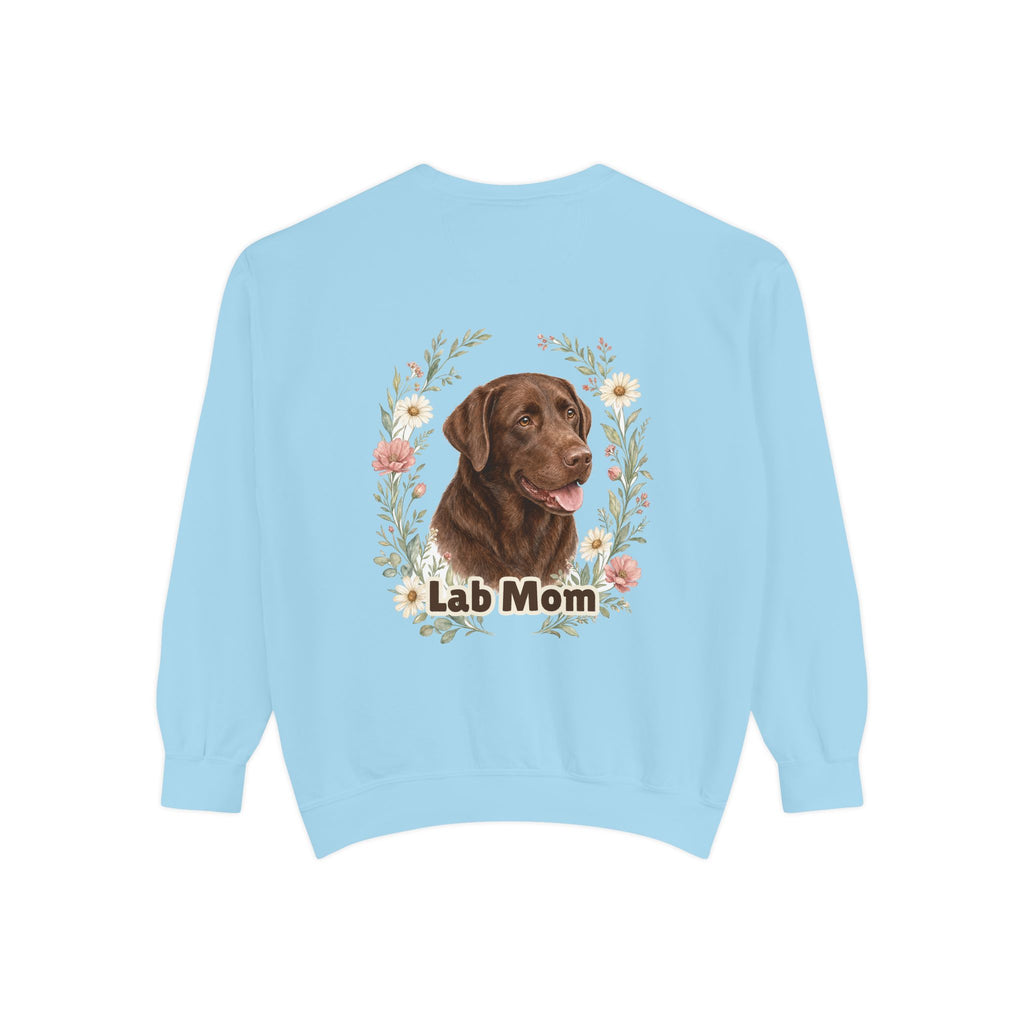 Chocolate Lab Mom Shirt, Labrador Mom Tee, Dog Mom Gift, Wildflower Dog Lover Sweatshirt, Cute Dog Owner Gift