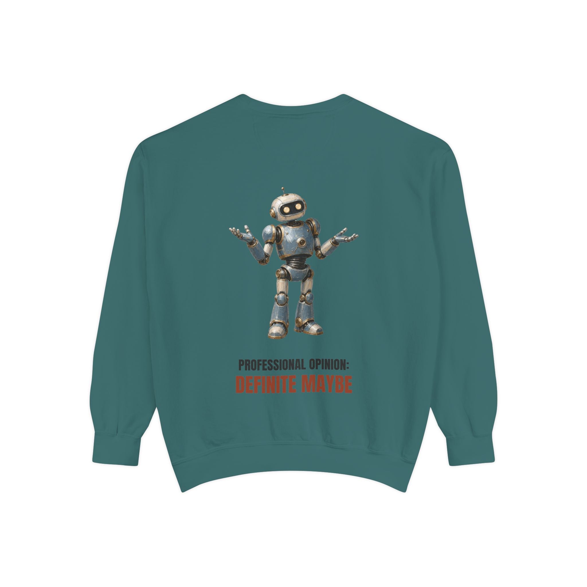 Professional Opinion Definite Maybe Shirt, Funny Robot Tech Tee, Engineer Programmer Gift, Sarcastic AI Sweatshirt