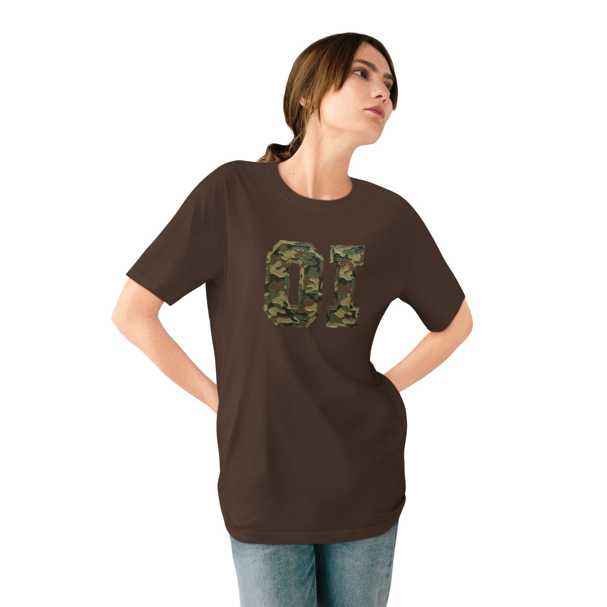 Organic Cotton Camo OI T-Shirt — Vintage Military Number Tee