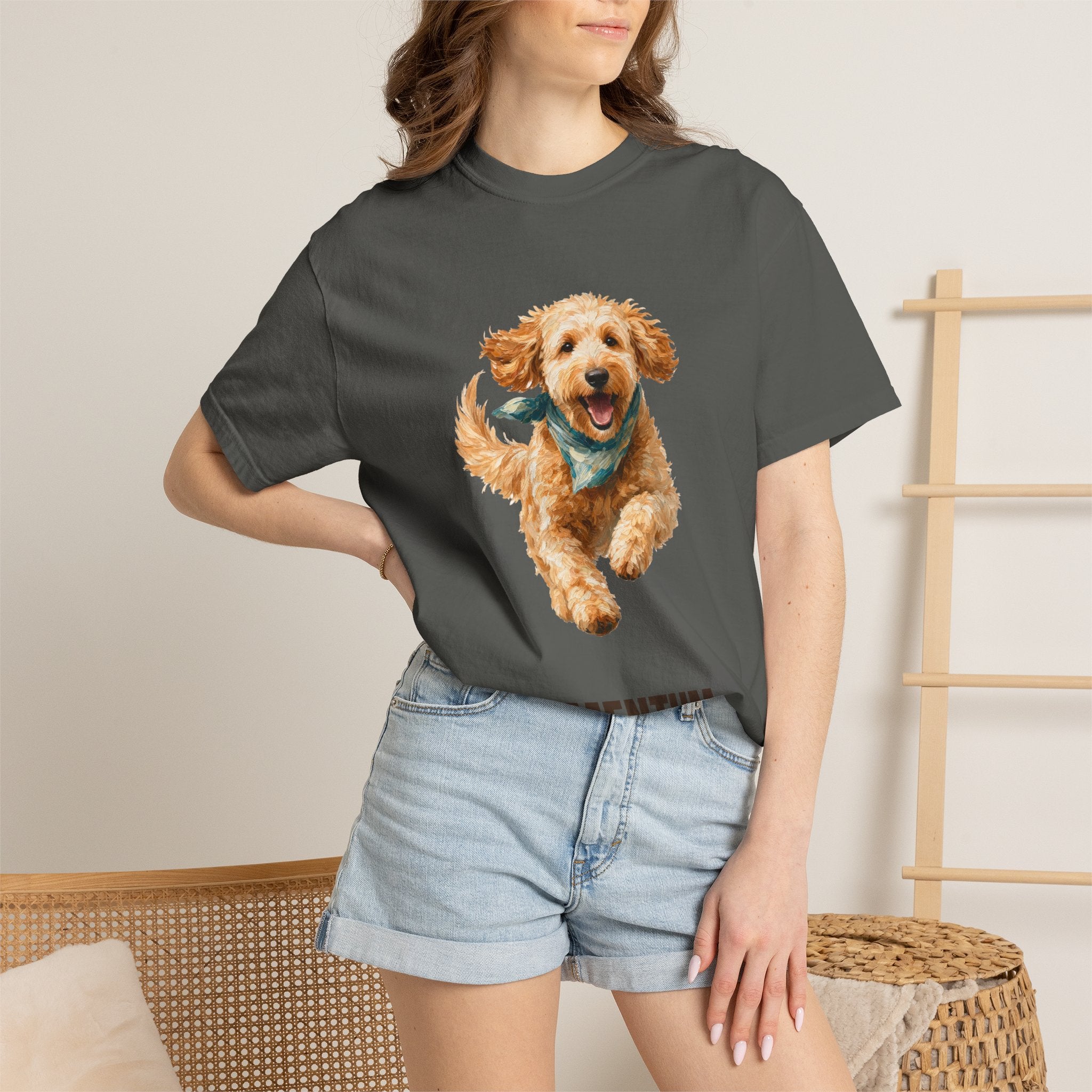 Momentum Goldendoodle Shirt, Running Doodle Dog Tee, Funny Doodle Dog Mom Gift, Painterly Dog Lover Sweatshirt