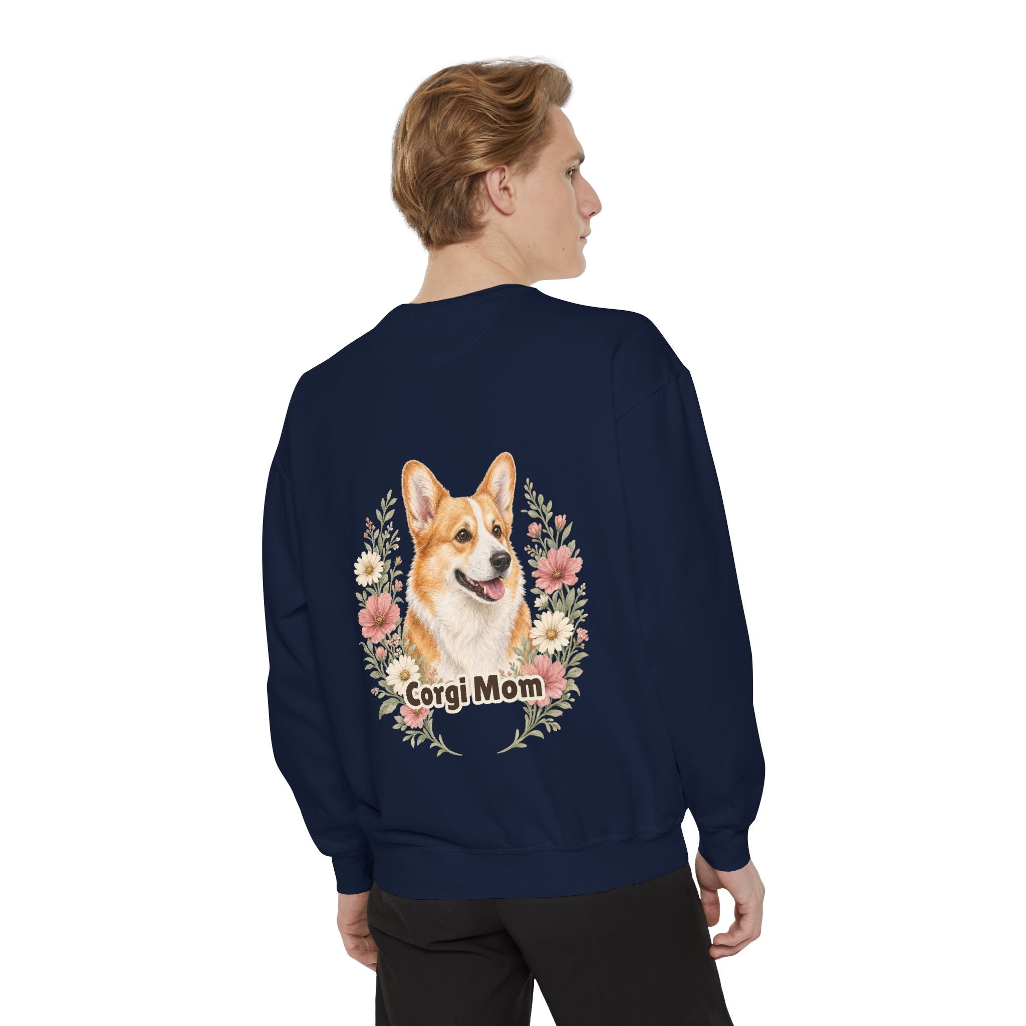 Corgi Mom Shirt, Corgi Mama Tee, Dog Mom Gift, Wildflower Corgi Lover Sweatshirt, Cute Dog Owner Gift