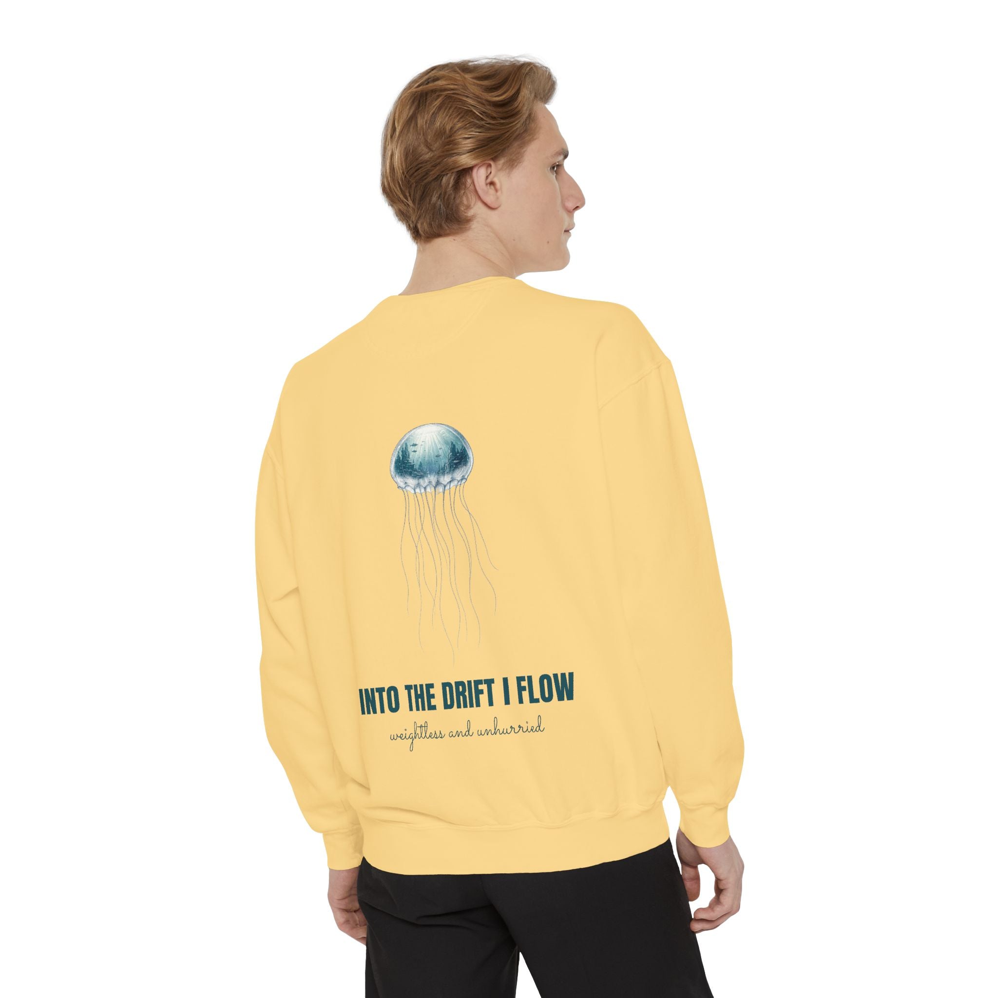 Into the Drift I Flow Shirt, Jellyfish Double Exposure Tee, Ocean Diver Sea Life Gift, Nautical Marine Sweatshirt