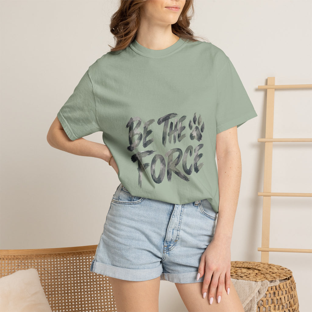 Be The Force Shirt, Camo Motivational Tee, Inspirational Encouragement Gift, Positive Vibes Paw Print Sweatshirt