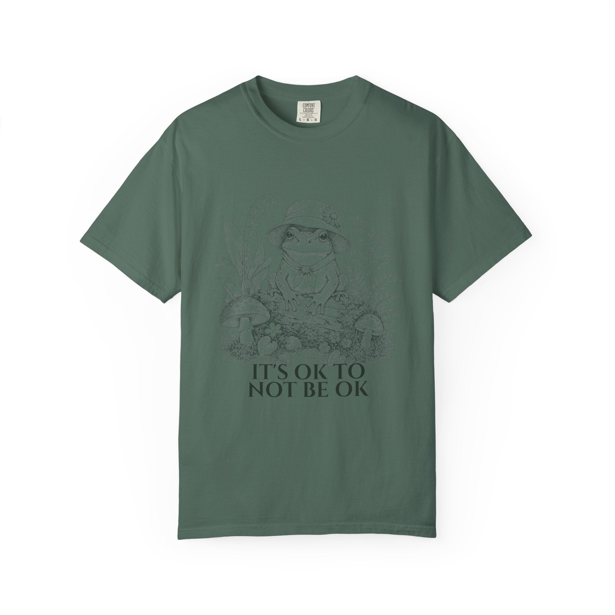It's OK To Not Be OK Shirt, Cute Frog Mental Health Tee, Awareness Gift, Kawaii Frog Sweatshirt