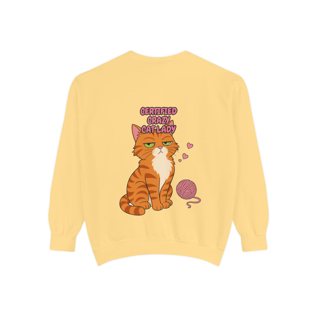 Certified Crazy Cat Lady Shirt, Orange Cat Mom Tee, Ginger Cat Lover Gift, Funny Cat Owner Sweatshirt