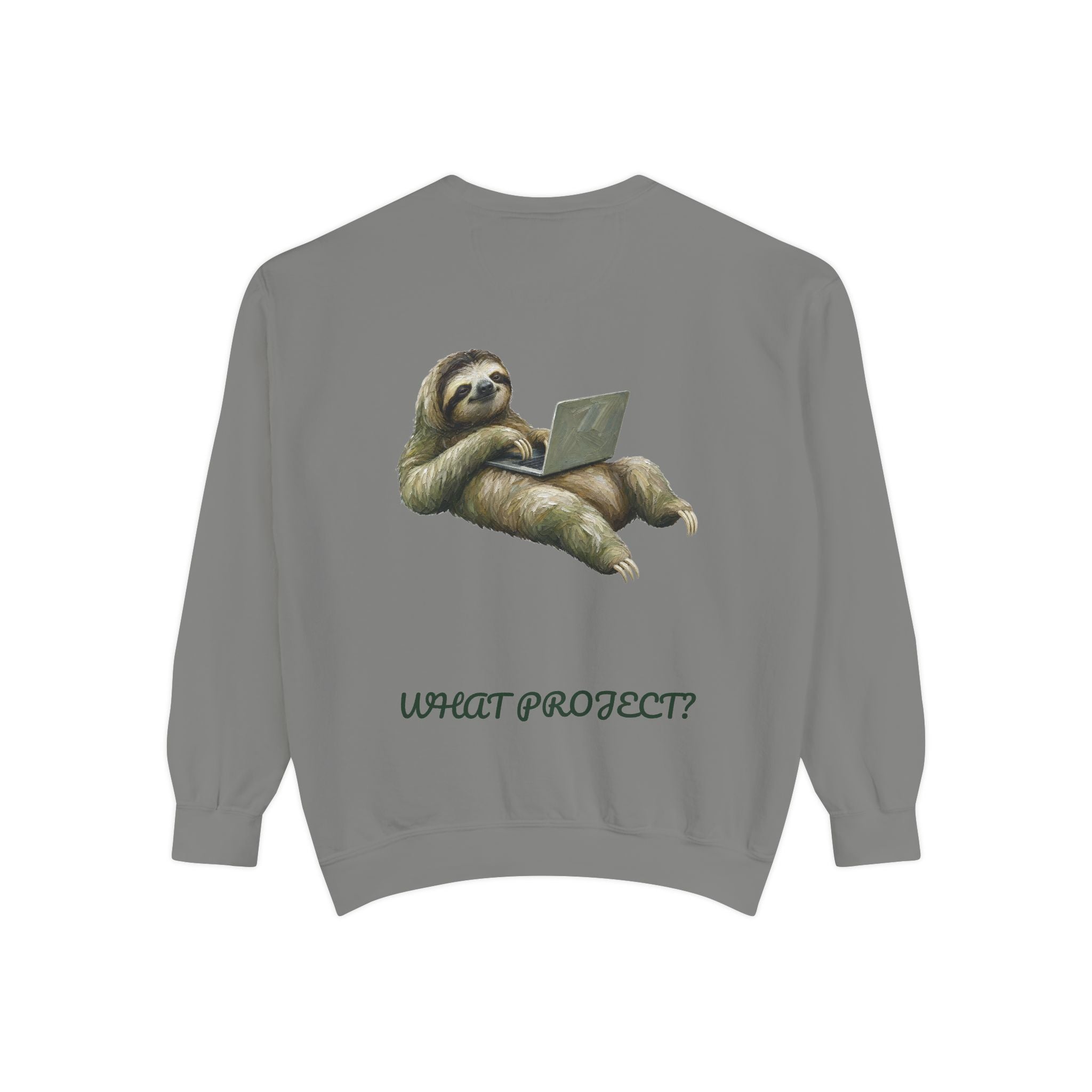 Sloth With Laptop Shirt, What Project Funny Tee, Lazy Work From Home Gift, Painterly Sloth Sweatshirt