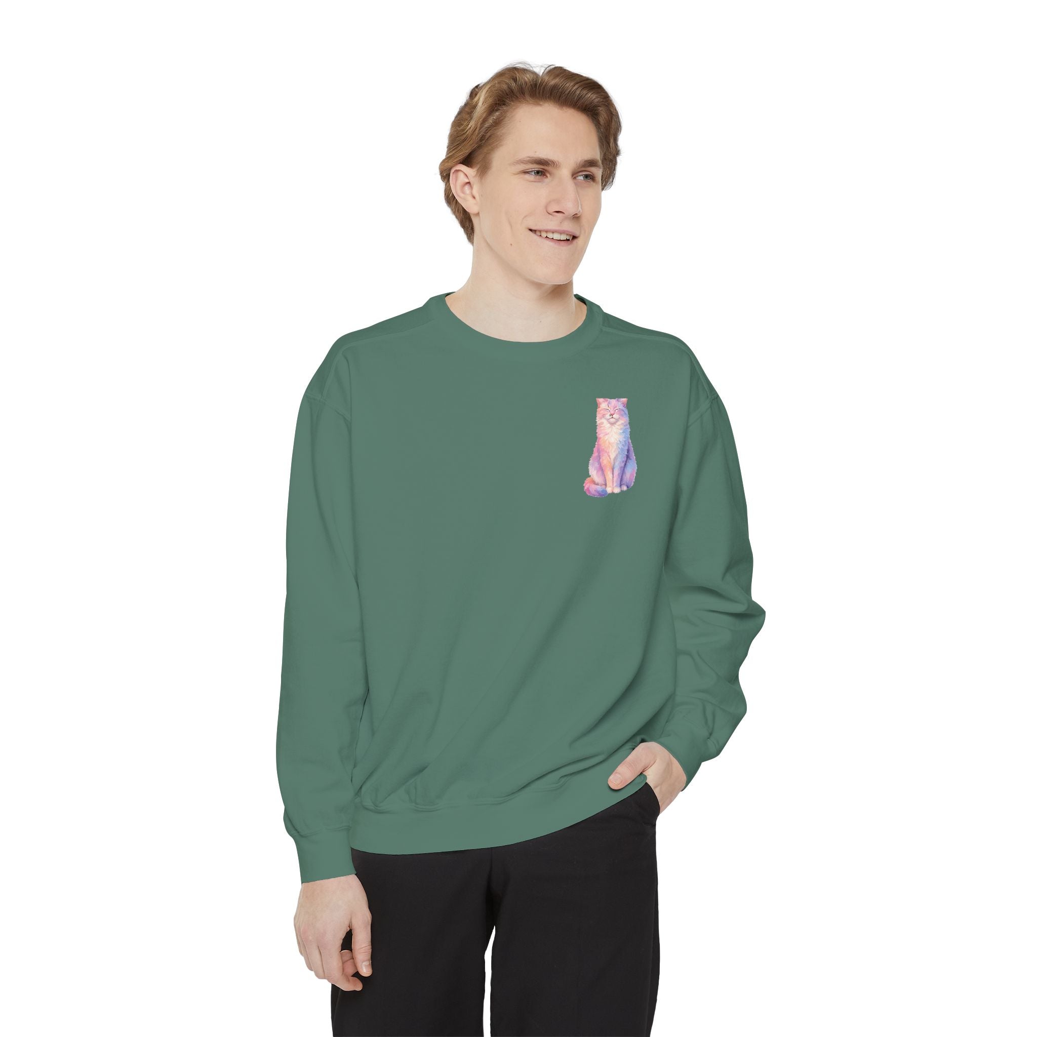 Cat Mom Shirt, Pastel Painterly Cat Tee, Cute Cat Lover Gift, Cat Owner Sweatshirt for Her