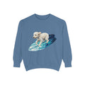 Surfing Dog Shirt, Painterly Surf Dog Tee, Beach Coastal Dog Lover Gift, Summer Ocean Dog Mom Sweatshirt