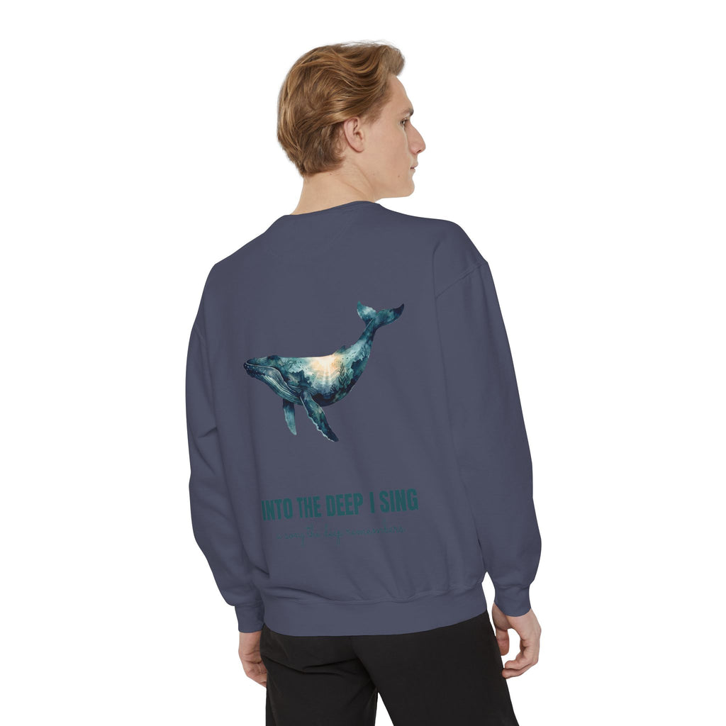 Into the Deep I Sing Shirt, Humpback Whale Double Exposure Tee, Ocean Lover Marine Life Gift, Nautical Sweatshirt