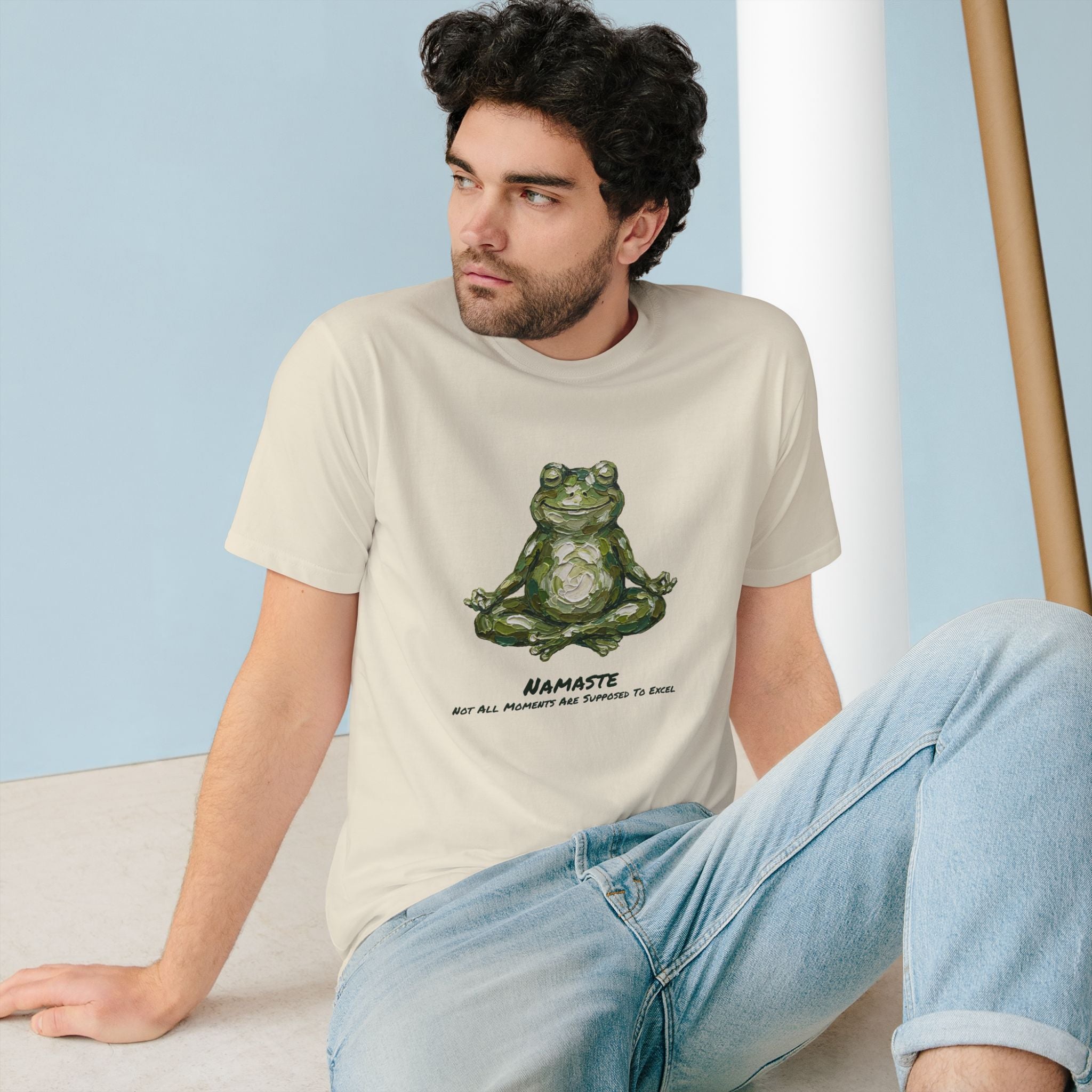 Organic Cotton Namaste Frog T-Shirt — Funny Yoga Frog Tee