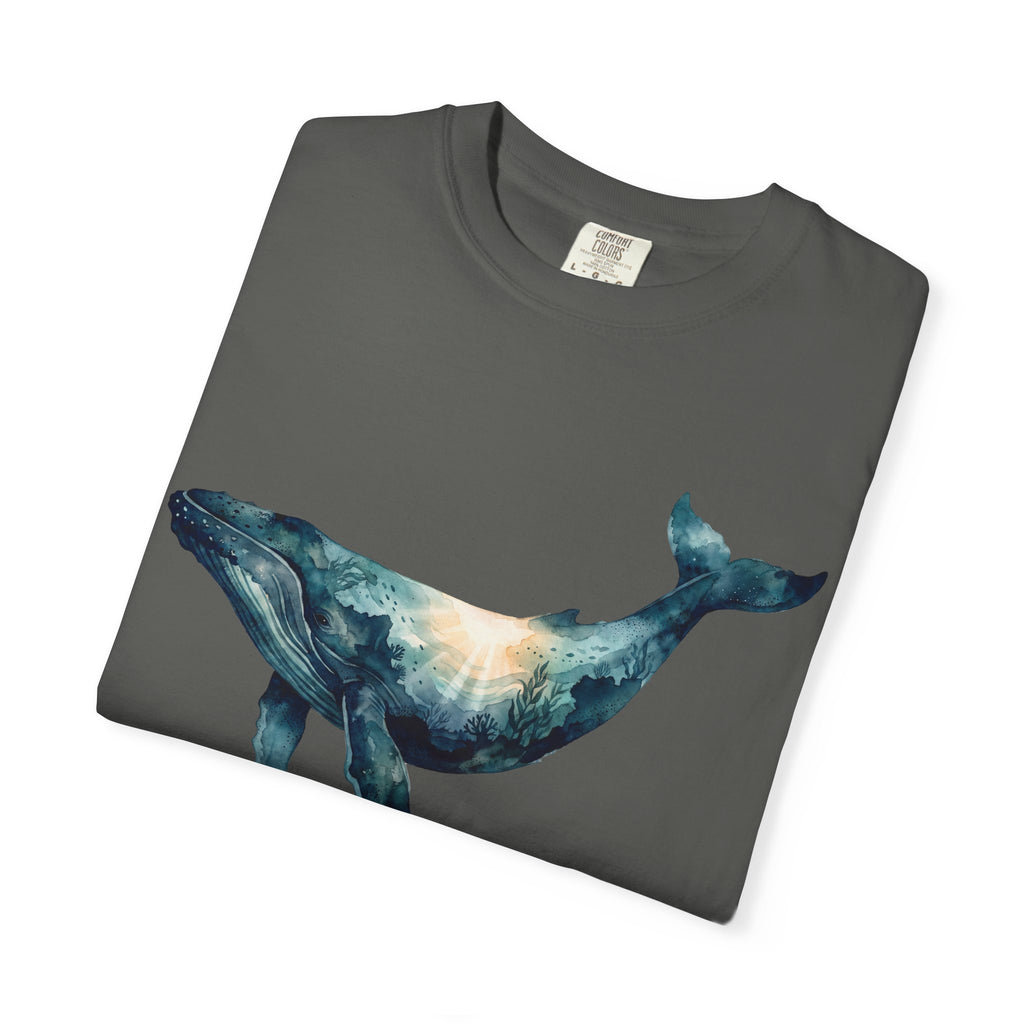 Whale Deep Ocean Graphic T-Shirt — "Into the Deep I Sing" Ocean Graphic Tee