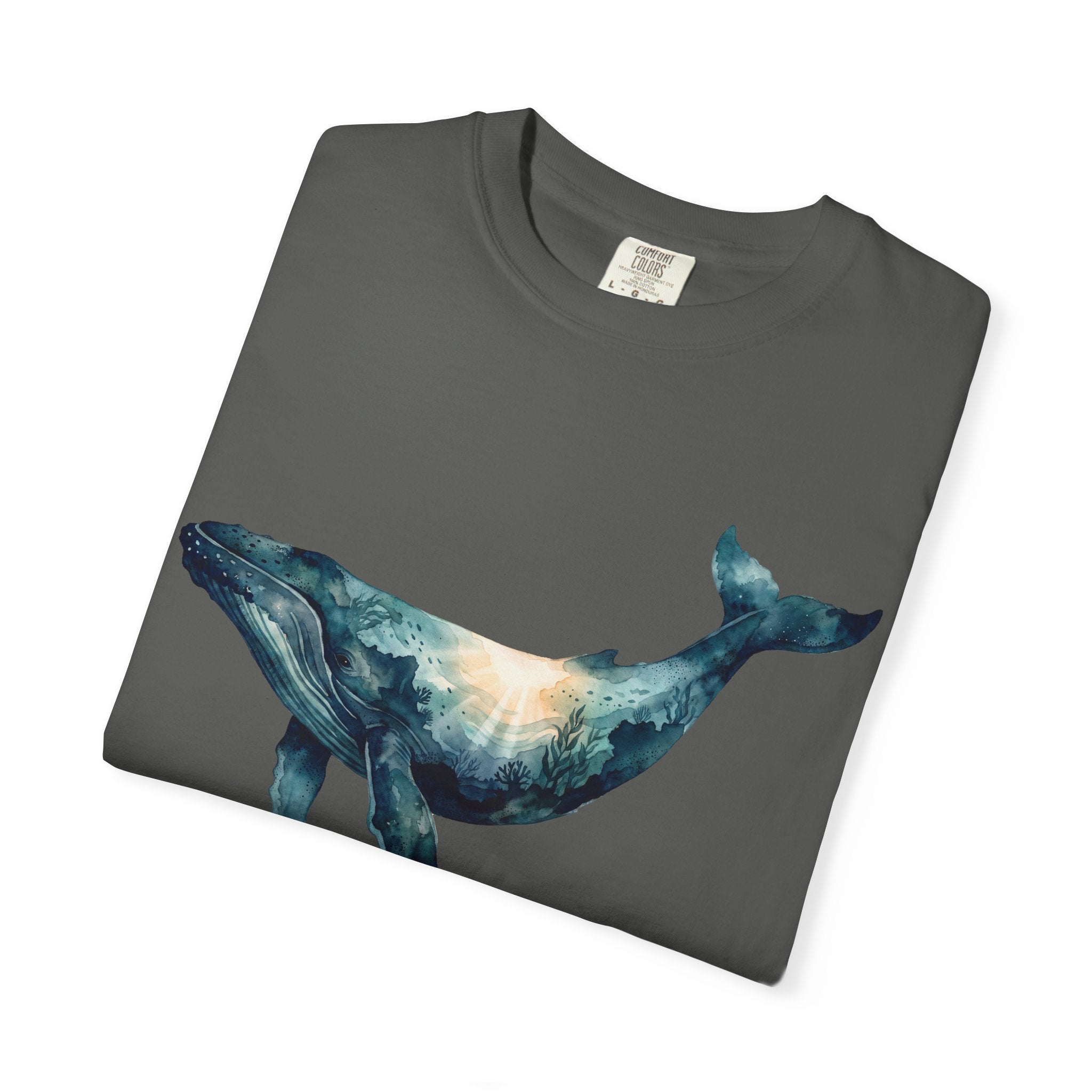 Whale Deep Ocean Graphic T-Shirt — "Into the Deep I Sing" Ocean Graphic Tee