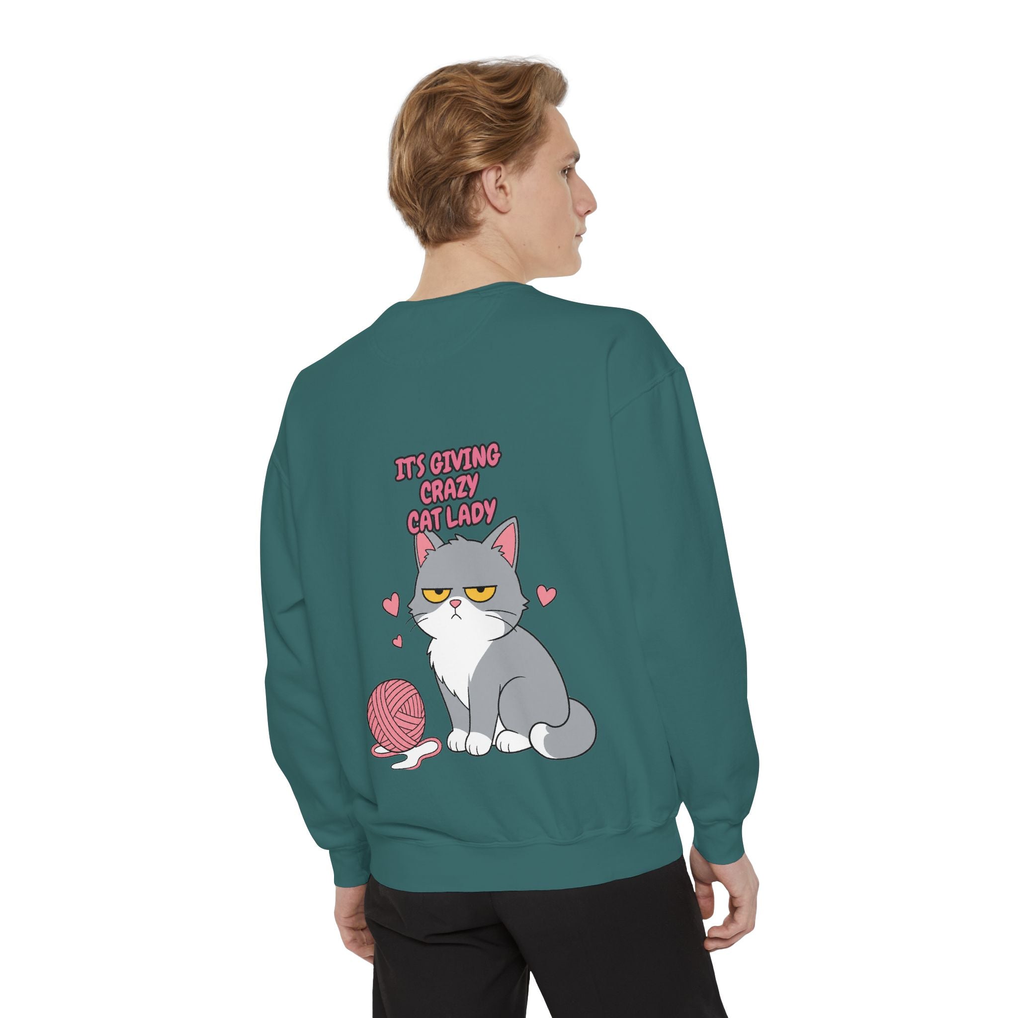 It's Giving Crazy Cat Lady Shirt, Grey Cat Mom Tee, Cat Lover Gift, Funny Cat Owner Sweatshirt