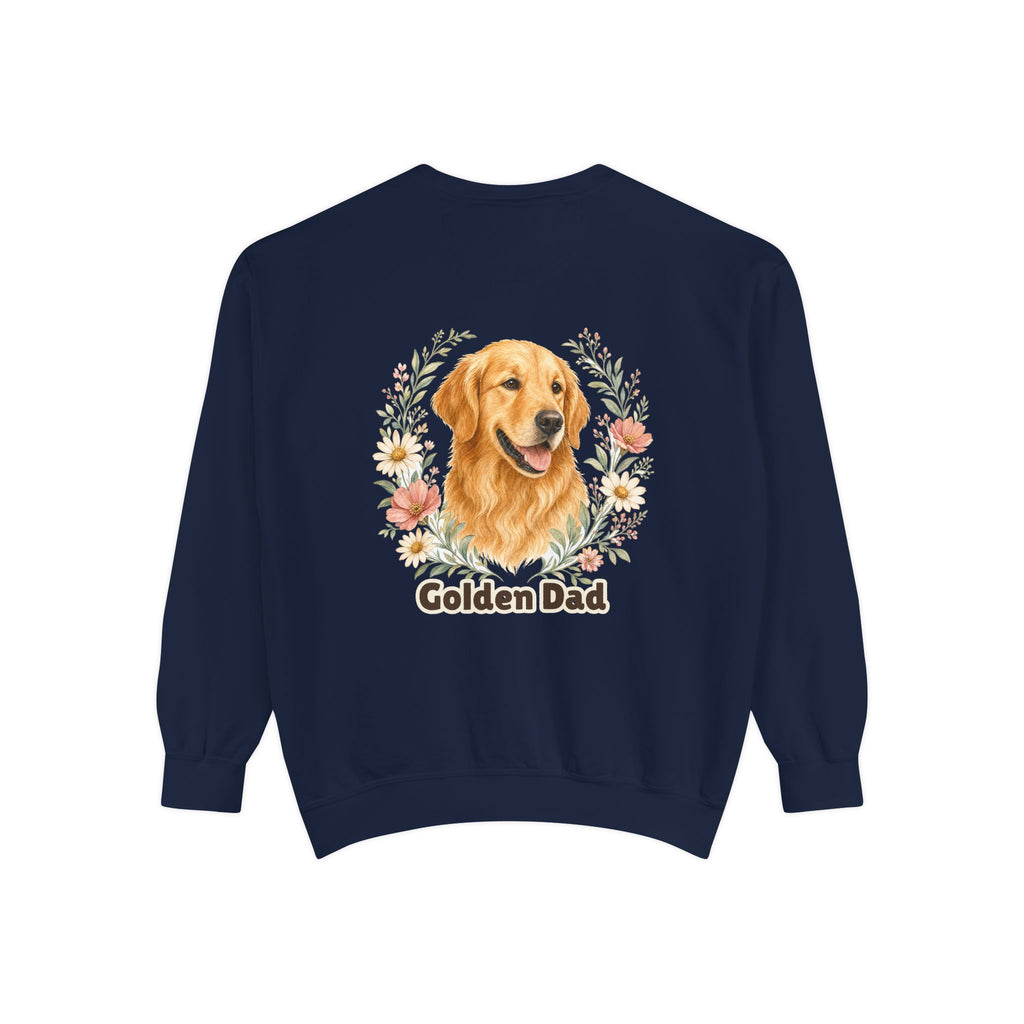 Golden Retriever Dad Shirt, Golden Dad Tee, Dog Dad Gift, Wildflower Dog Lover Sweatshirt, Cute Dog Owner Gift