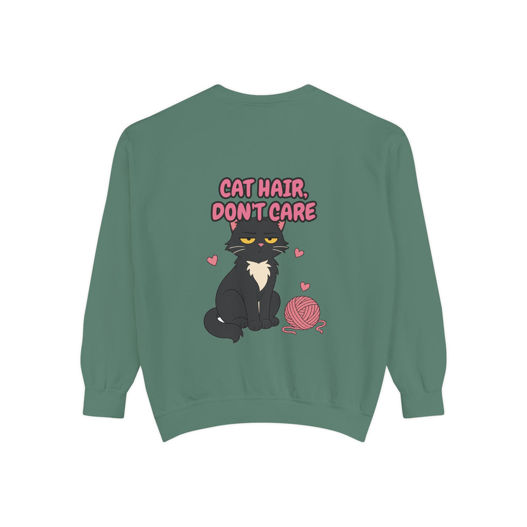 Cat Hair Don't Care Shirt, Funny Cat Mom Tee, Cat Lover Gift, Cat Owner Sweatshirt