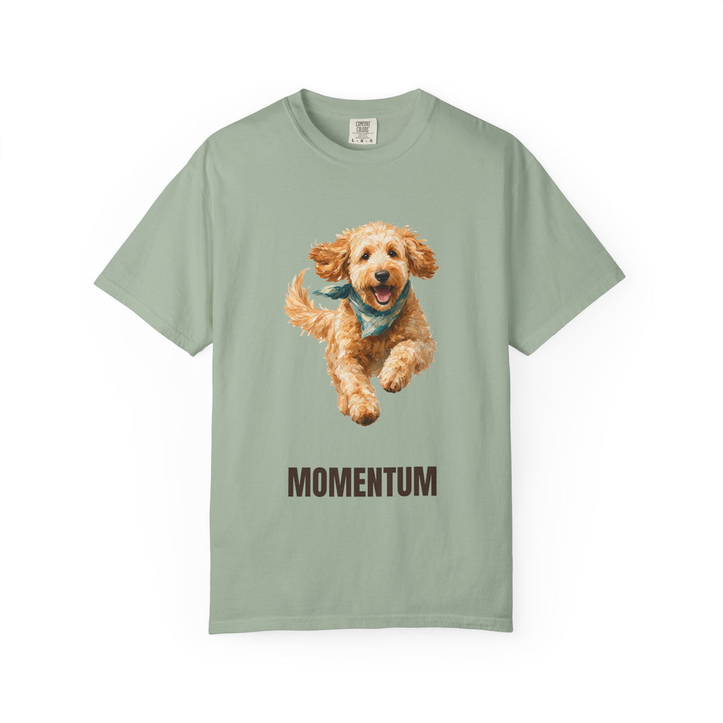 Momentum Goldendoodle Shirt, Running Doodle Dog Tee, Funny Doodle Dog Mom Gift, Painterly Dog Lover Sweatshirt