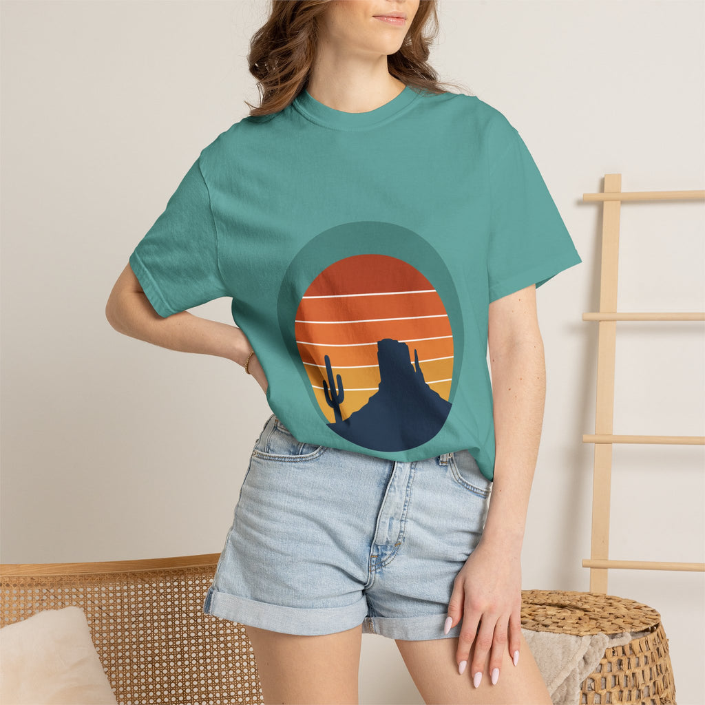 Retro Sunset Desert Shirt, Vintage Cactus Tee, Southwest Nature Gift, 70s Landscape Sweatshirt