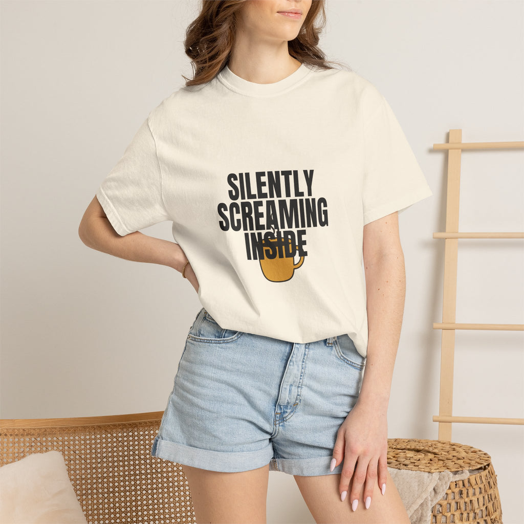 Silently Screaming Inside Shirt, Funny Sarcastic Tee, Coffee Lover Gift, Introvert Humor Sweatshirt
