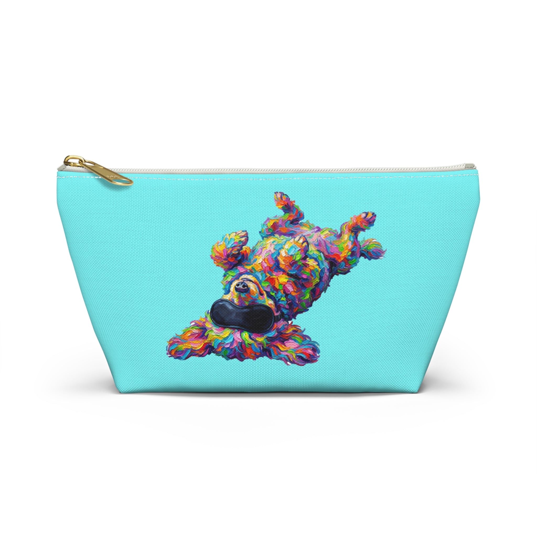 Sleepy Dog Zip Pouch — Cute Dog Makeup Bag & Accessory Case