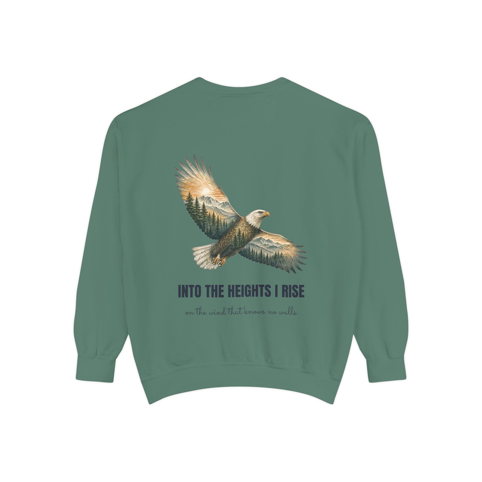 Into the Heights I Rise Shirt, Eagle Double Exposure Tee, Mountain Wilderness Adventure Gift, Woodland Nature Sweatshirt