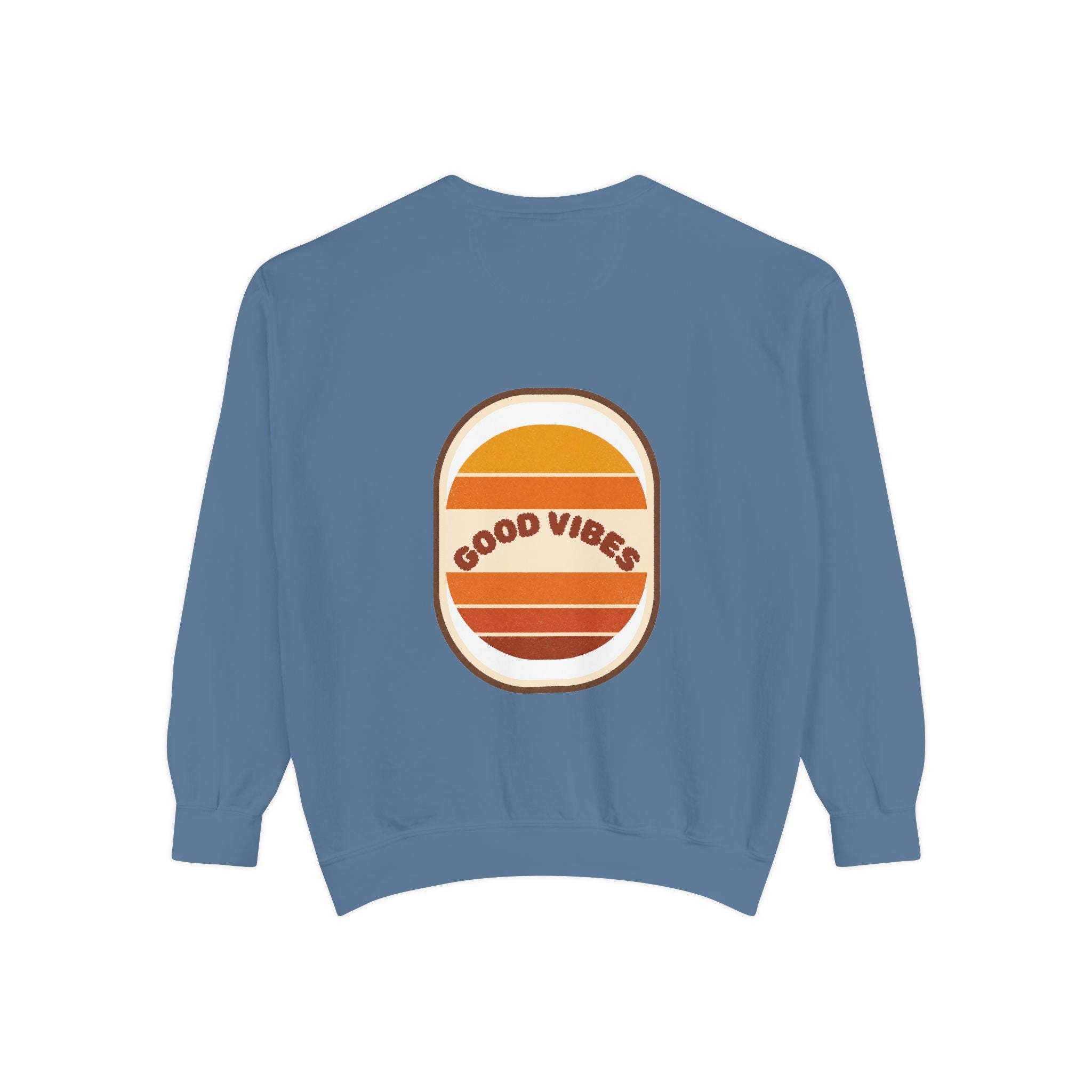 Good Vibes Retro Sunset Shirt, 70s Aesthetic Tee, Vintage Sunset Stripes Gift, Groovy Summer Sweatshirt