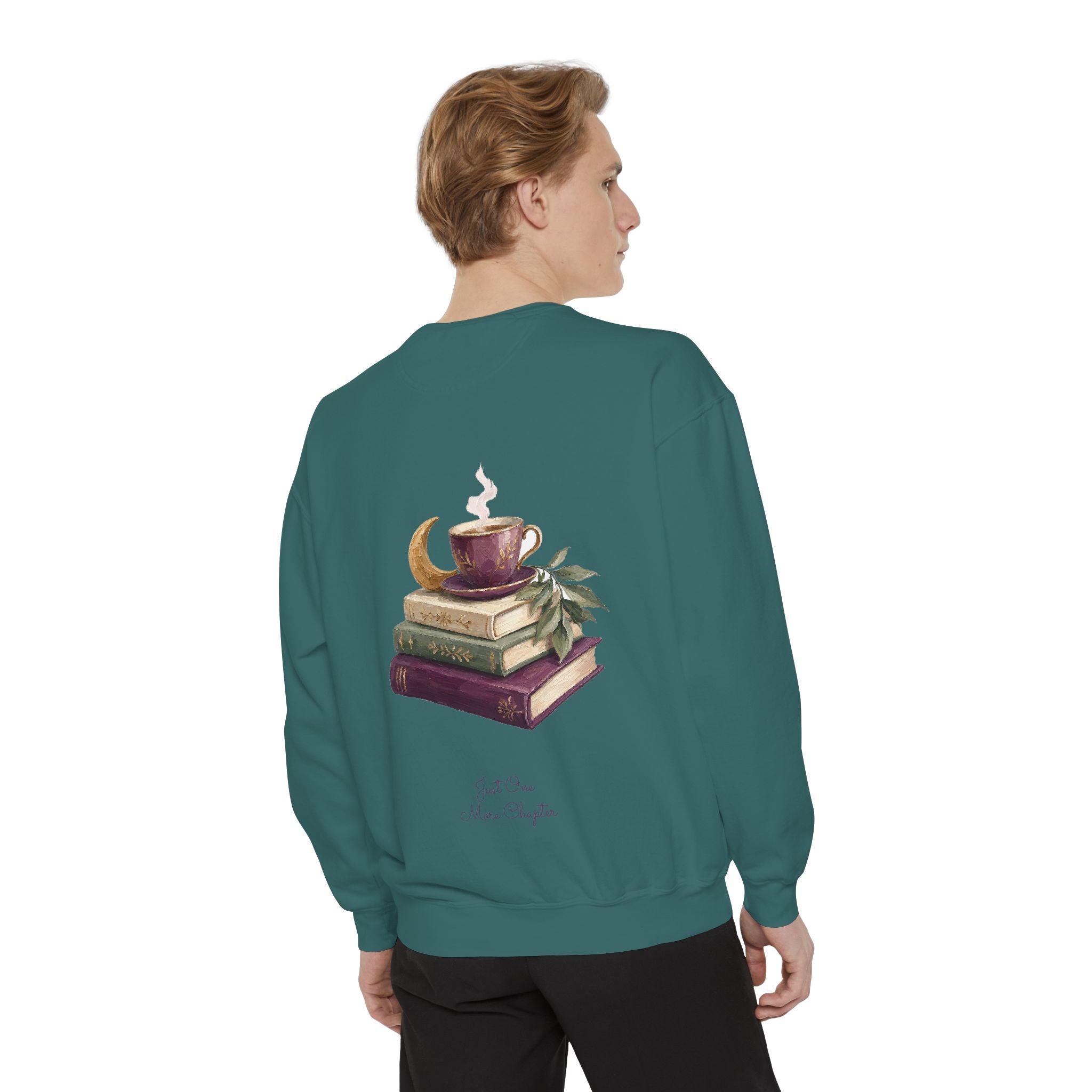 Just One More Chapter Shirt, Bookish Reader Tee, Book Lover Cozy Gift, Painterly Reading Sweatshirt