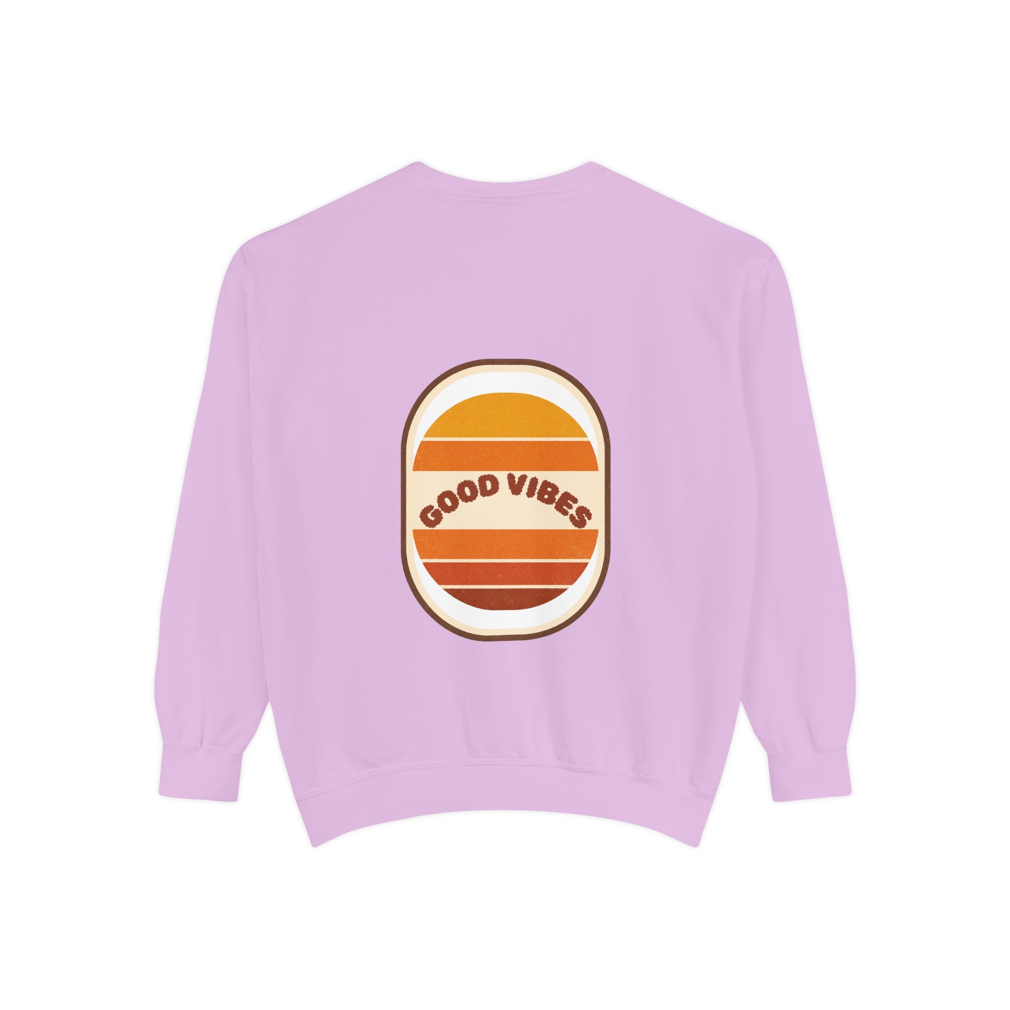 Good Vibes Retro Sunset Shirt, 70s Aesthetic Tee, Vintage Sunset Stripes Gift, Groovy Summer Sweatshirt