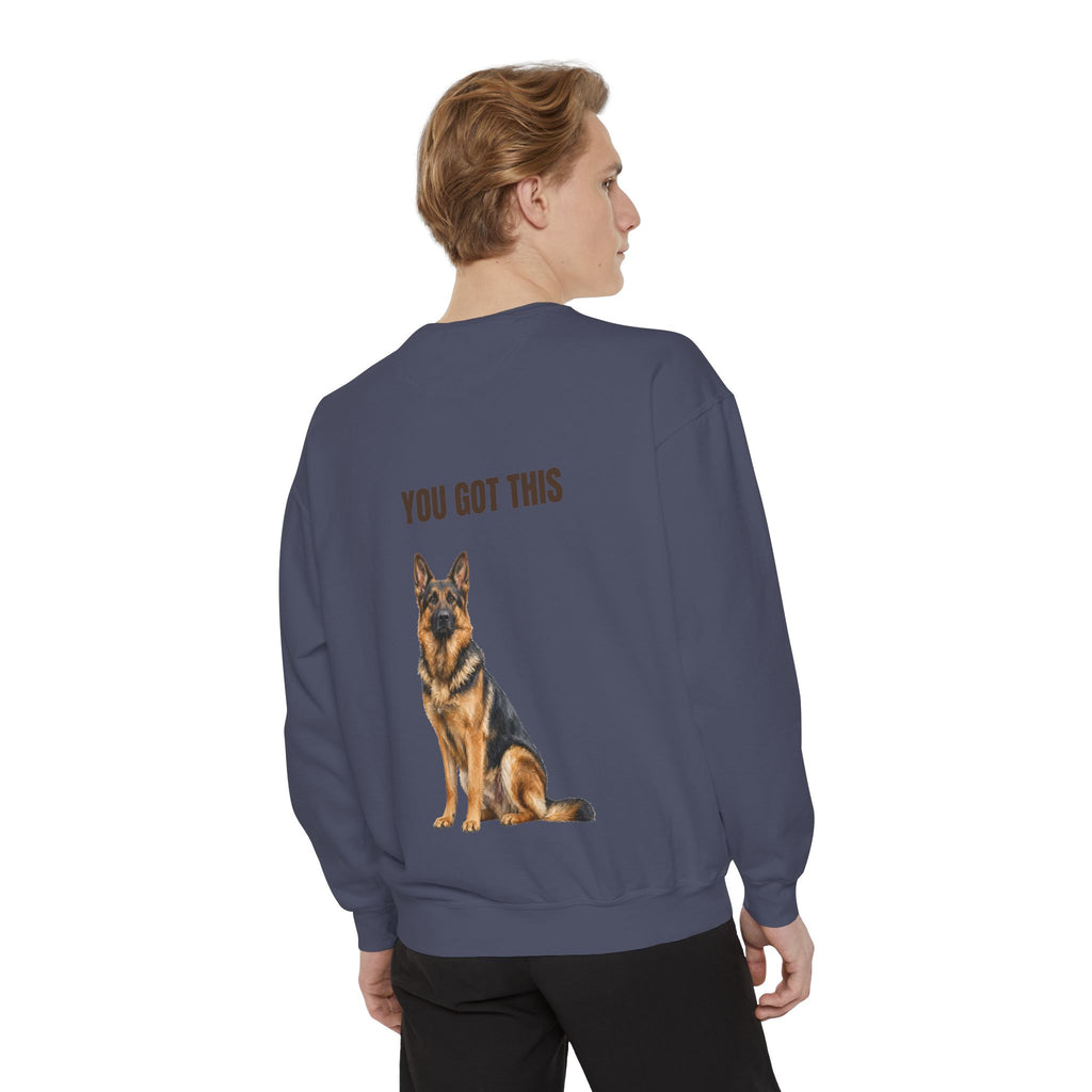 You Got This German Shepherd Shirt, GSD Dog Lover Motivational Tee, Encouragement Dog Mom Gift, Painterly Dog Sweatshirt