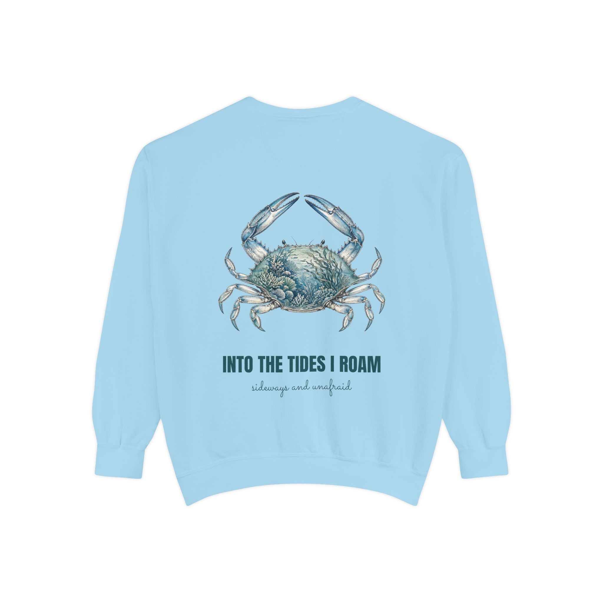 Into the Tides I Roam Shirt, Blue Crab Double Exposure Tee, Ocean Beach Coastal Lover Gift, Nautical Sea Life Sweatshirt
