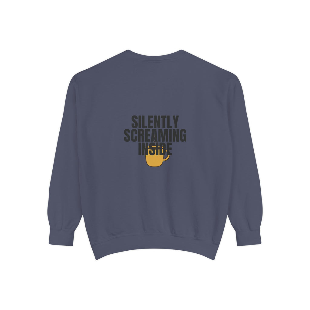Silently Screaming Inside Shirt, Funny Sarcastic Tee, Coffee Lover Gift, Introvert Humor Sweatshirt