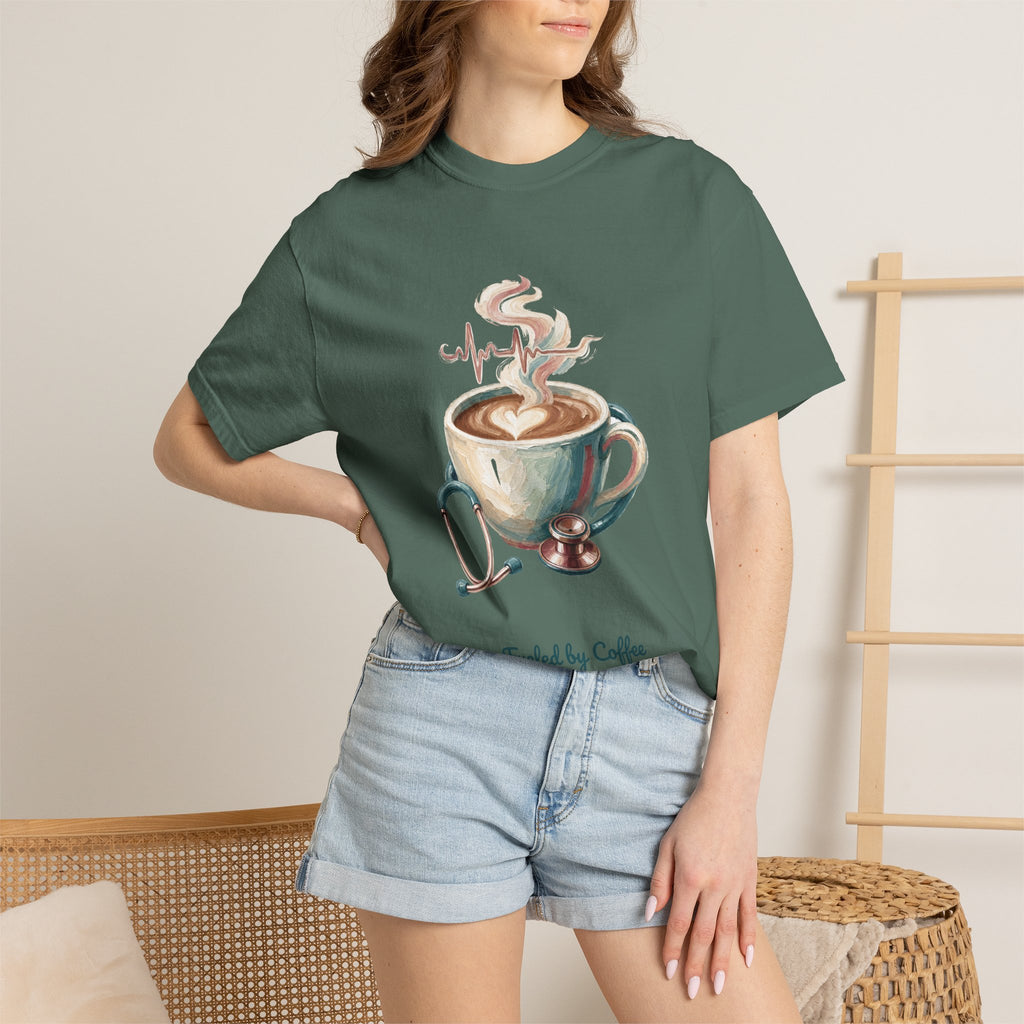 Nurse Shirt, Fueled by Coffee and Compassion Tee, Nurse Week RN Gift, Painterly Nurse Coffee Sweatshirt