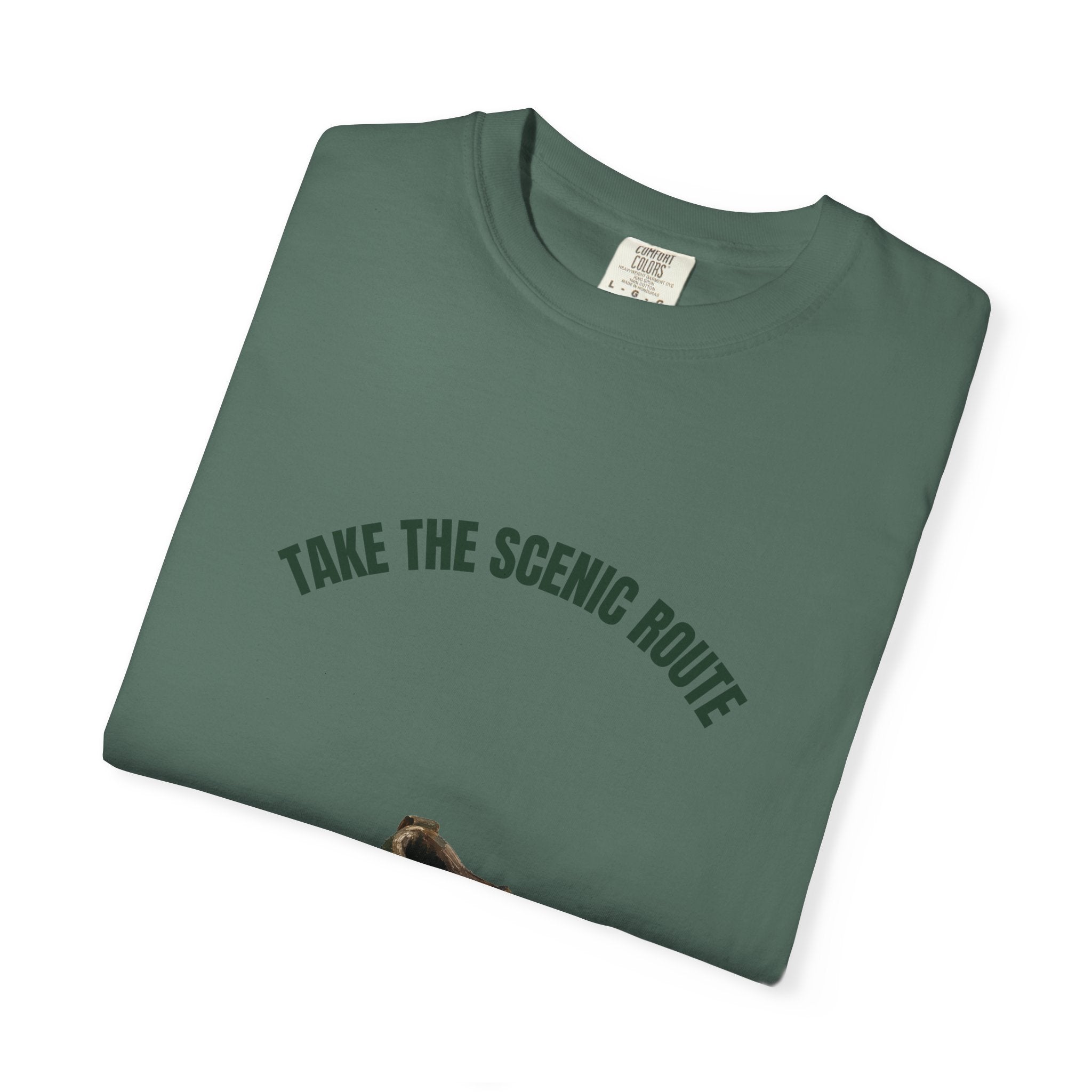 Take the Scenic Route Shirt, Hiking Trail Tee, Outdoor Adventure Nature Gift, Painterly Mountain Sweatshirt