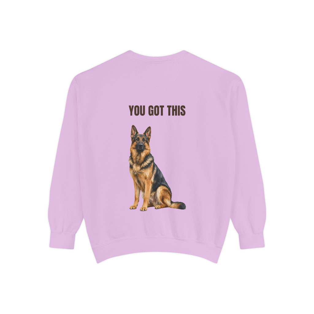 You Got This German Shepherd Shirt, GSD Dog Lover Motivational Tee, Encouragement Dog Mom Gift, Painterly Dog Sweatshirt