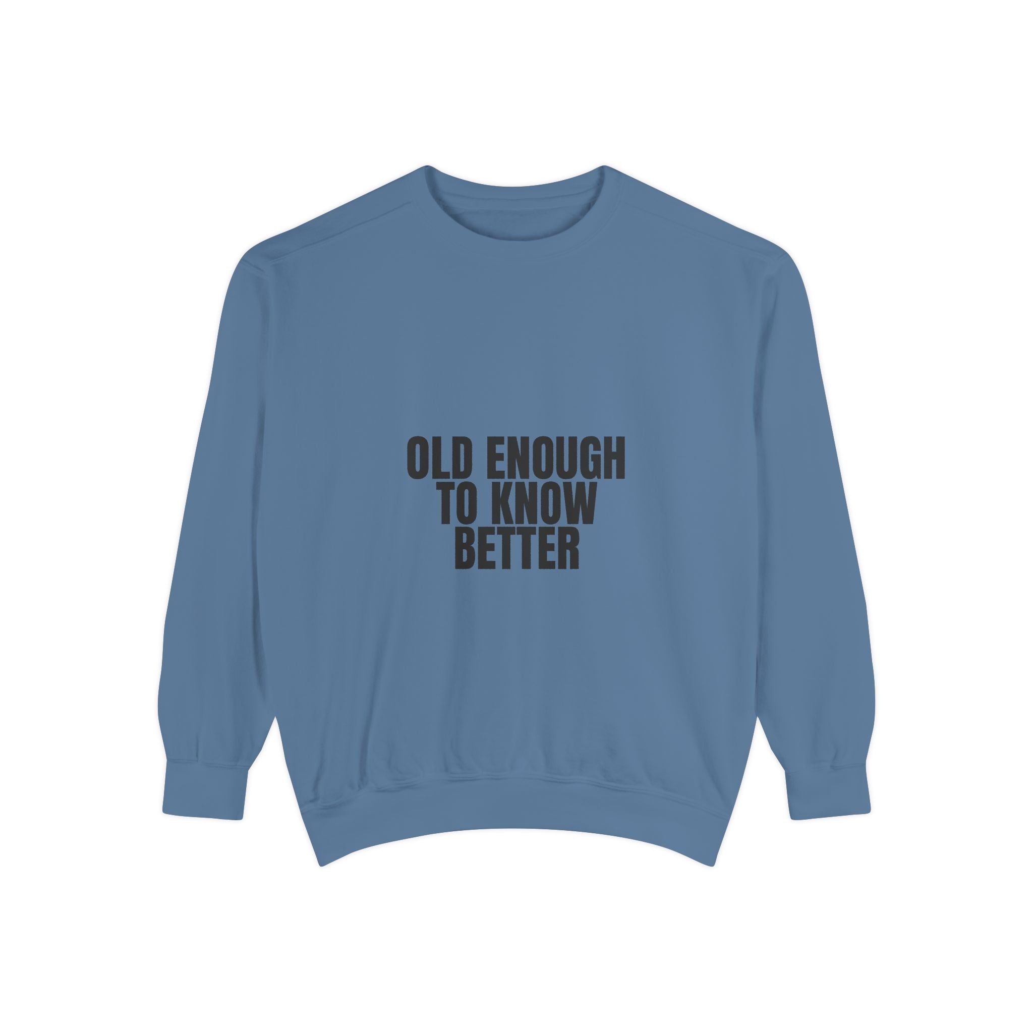Old Enough To Know Better Shirt, Funny Sarcastic Tee, Gag Gift, Humor Sweatshirt