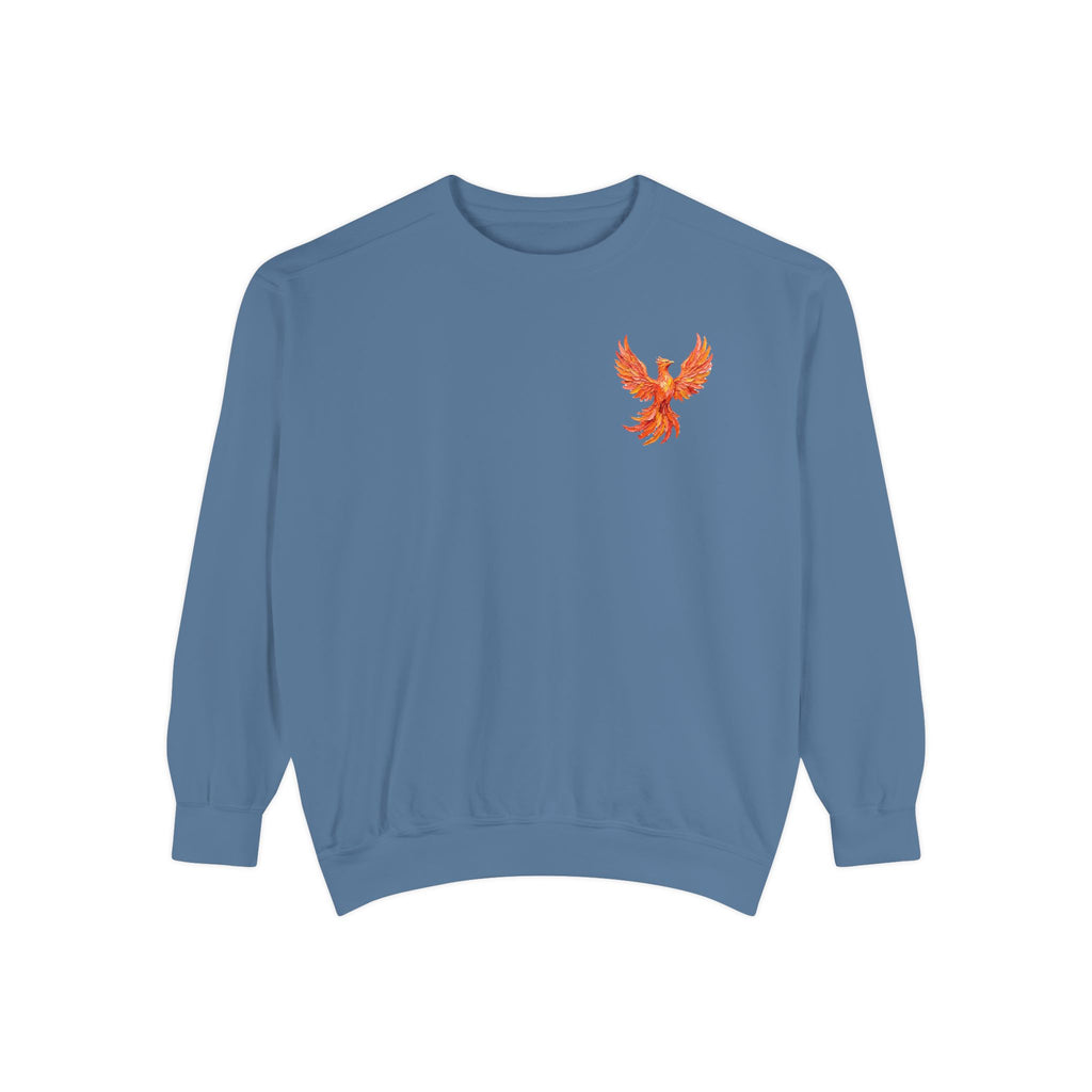 Reborn Monday Exhausted by Tuesday Shirt, Funny Phoenix Tee, Work Week Humor Gift, Painterly Fantasy Sweatshirt