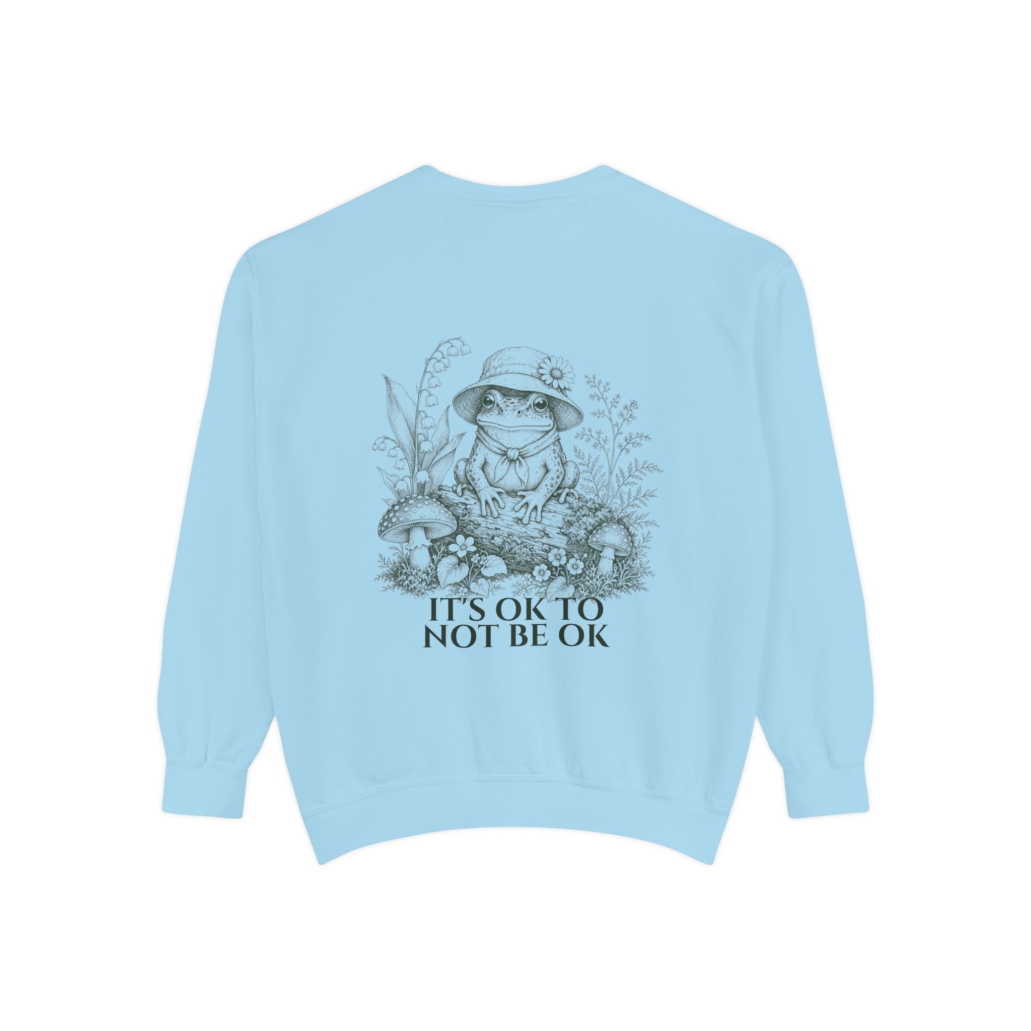 It's OK To Not Be OK Shirt, Cute Frog Mental Health Tee, Awareness Gift, Kawaii Frog Sweatshirt