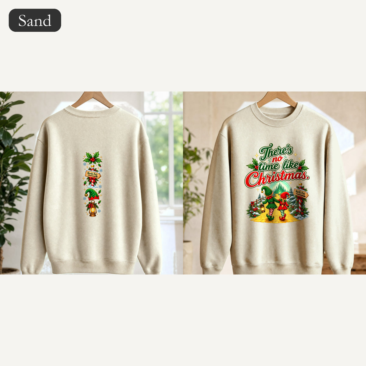 There is No Time Like Christmas Crewneck Sweatshirt | Elf Holiday Design