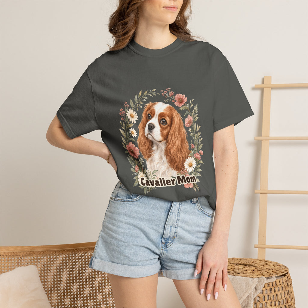 Cavalier Mom Shirt, Cavalier King Charles Spaniel Tee, Dog Mom Gift, Wildflower Dog Lover Sweatshirt