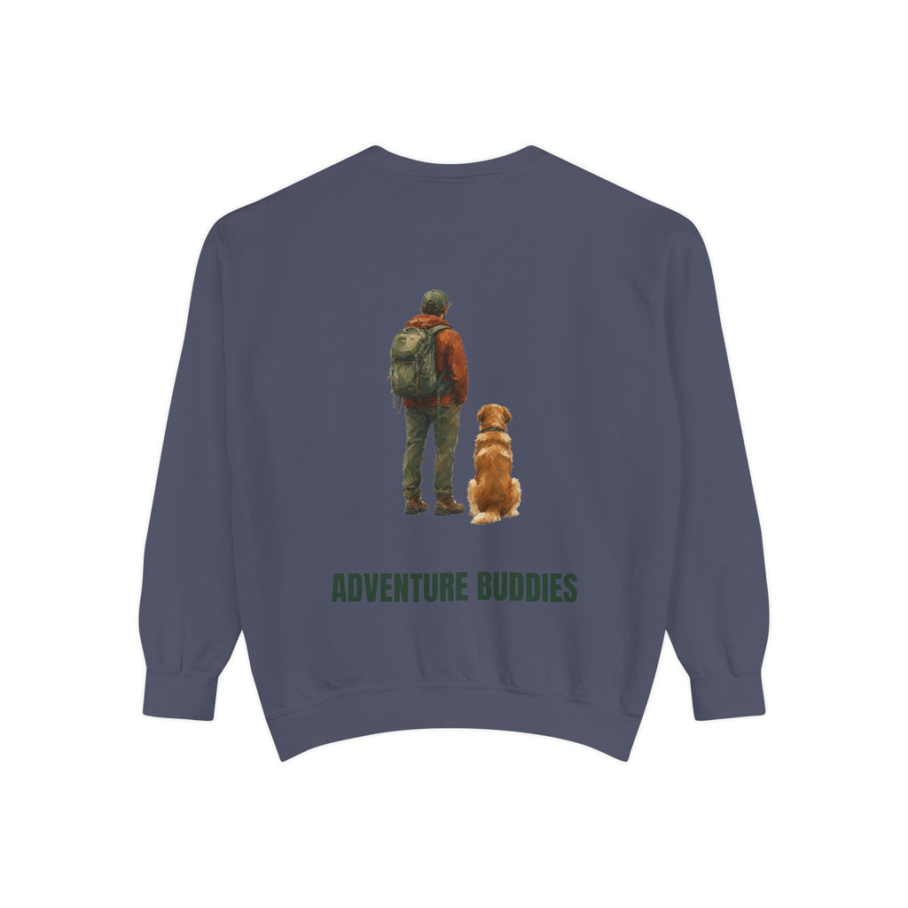 Adventure Buddies Shirt, Dog and Human Hiking Tee, Matching Dog Owner Gift, Painterly Outdoor Sweatshirt